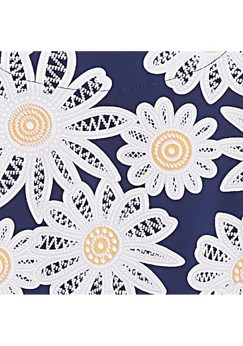 Petite Block Island Daisies Puff Print Top 