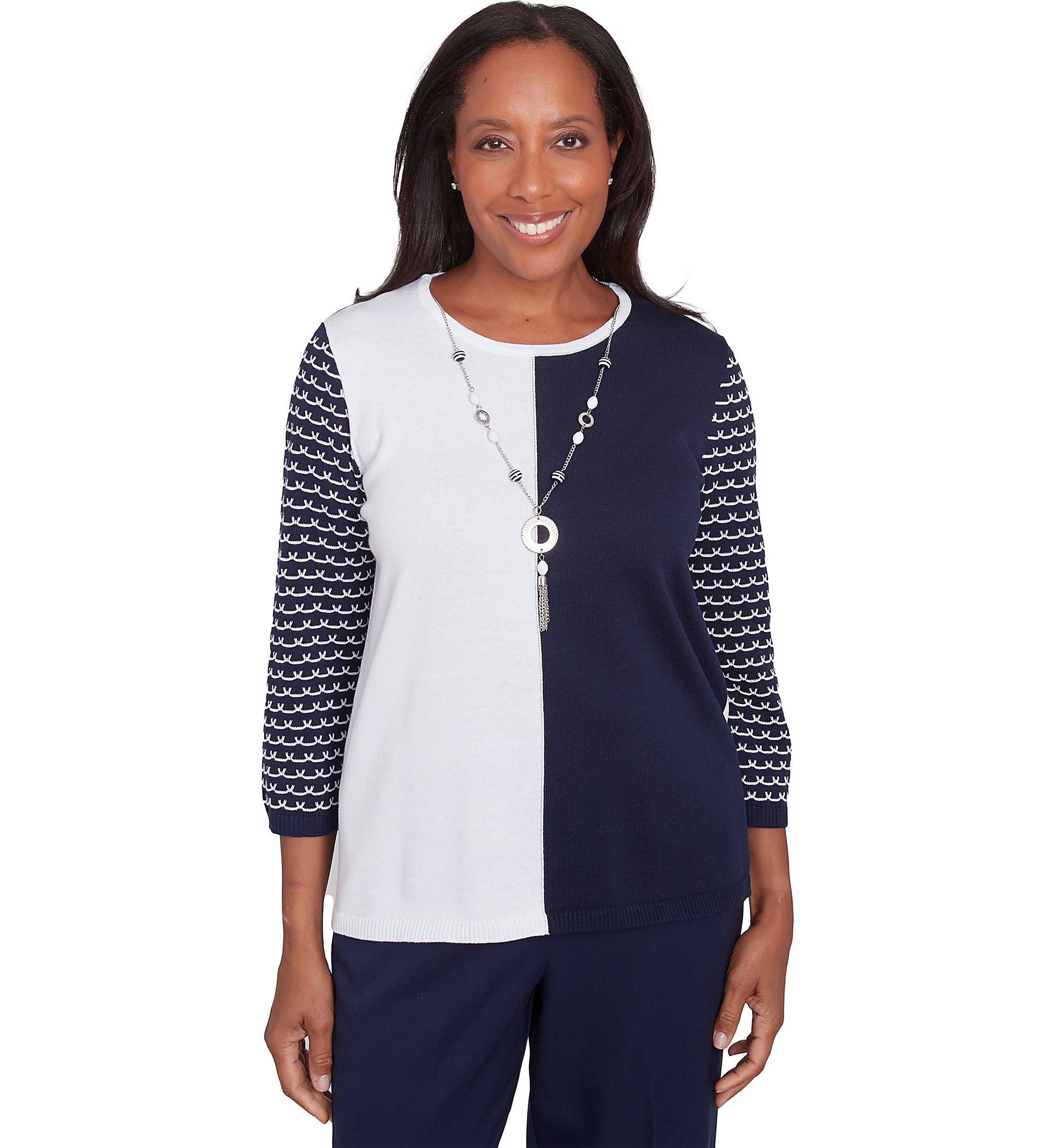 Petite Block Island Color Block Sweater