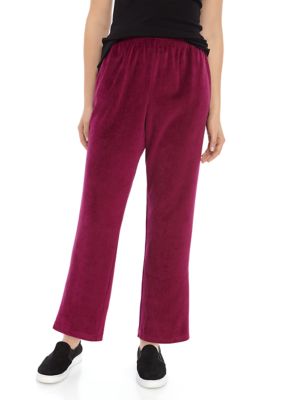 Alfred Dunner Women's Short Pull On Velour Pants | belk