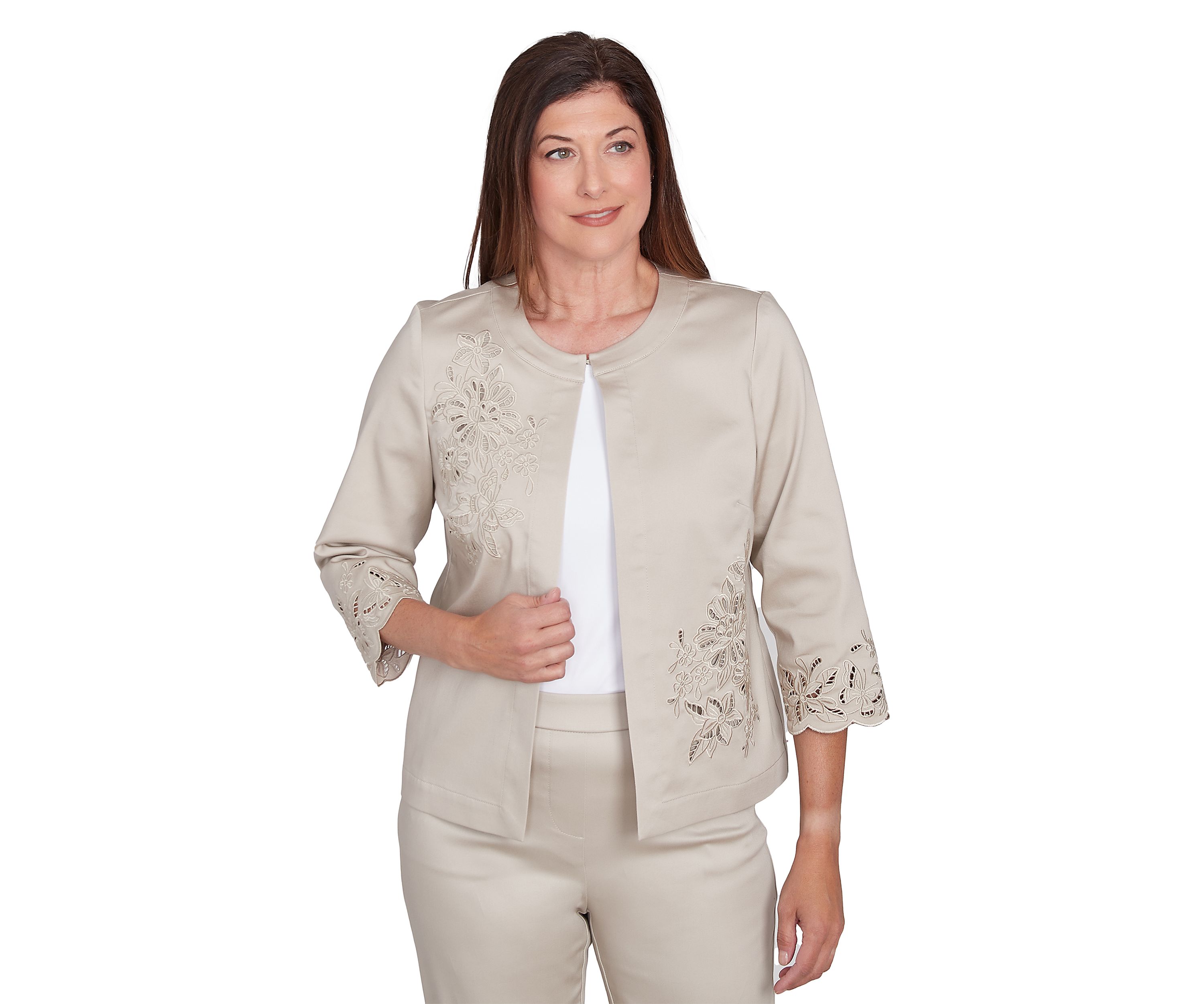 Womens Cutout Floral Jacket