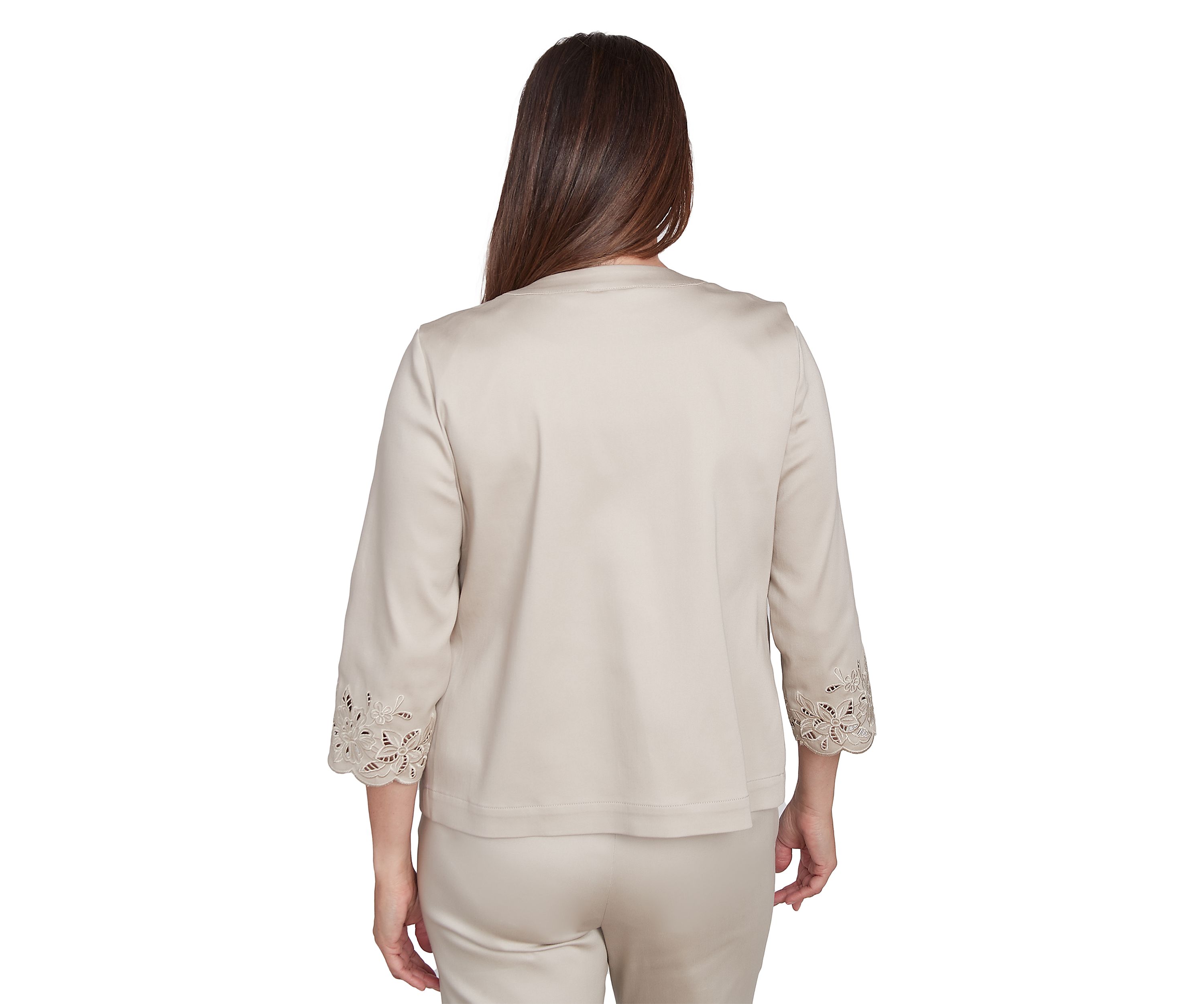 Womens Cutout Floral Jacket