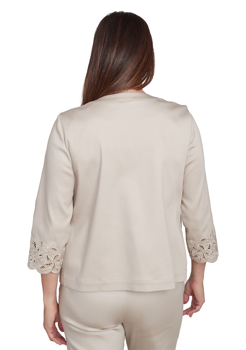 Womens Cutout Floral Jacket