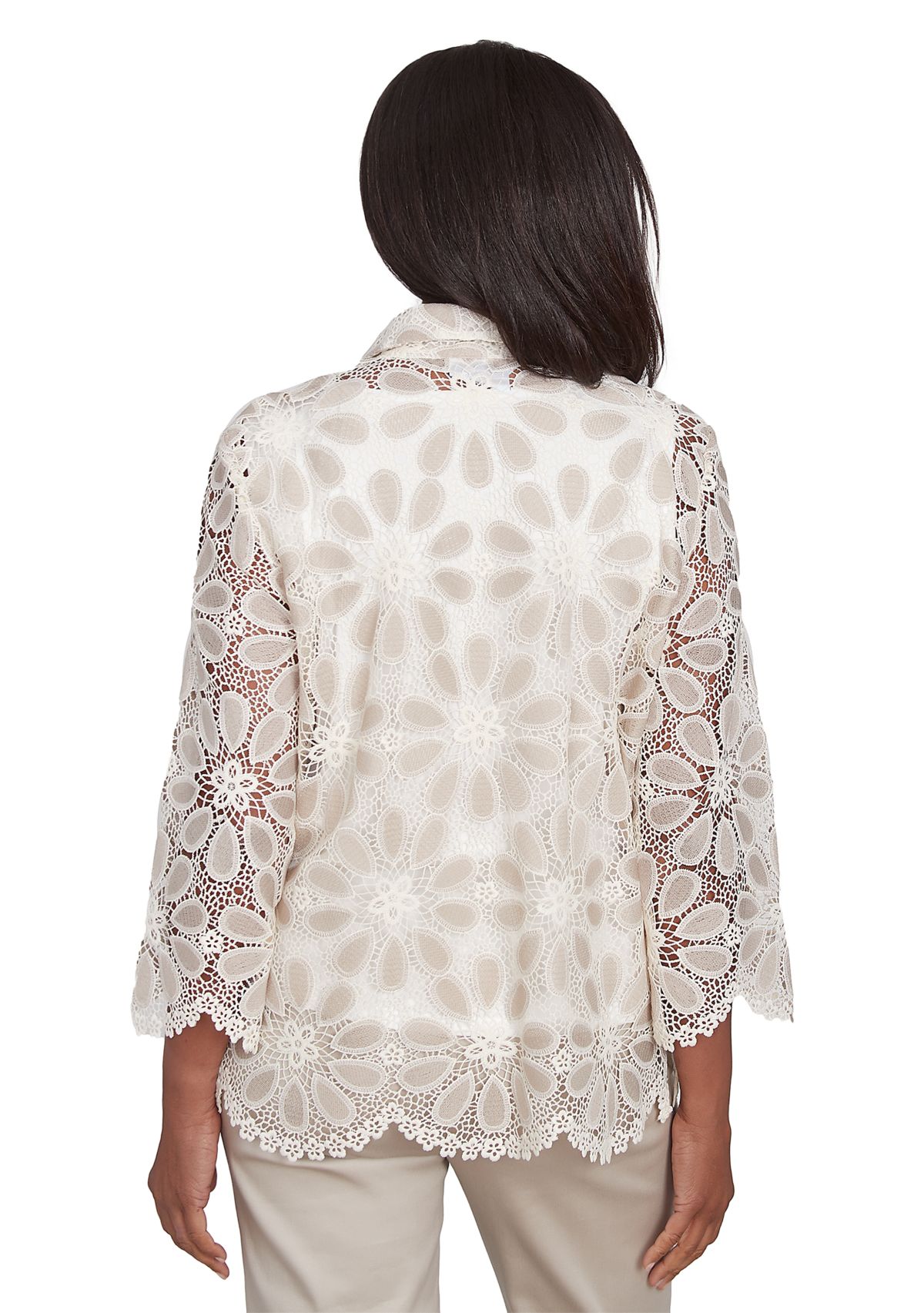 Womens Medallion Lace 2 in 1 Top