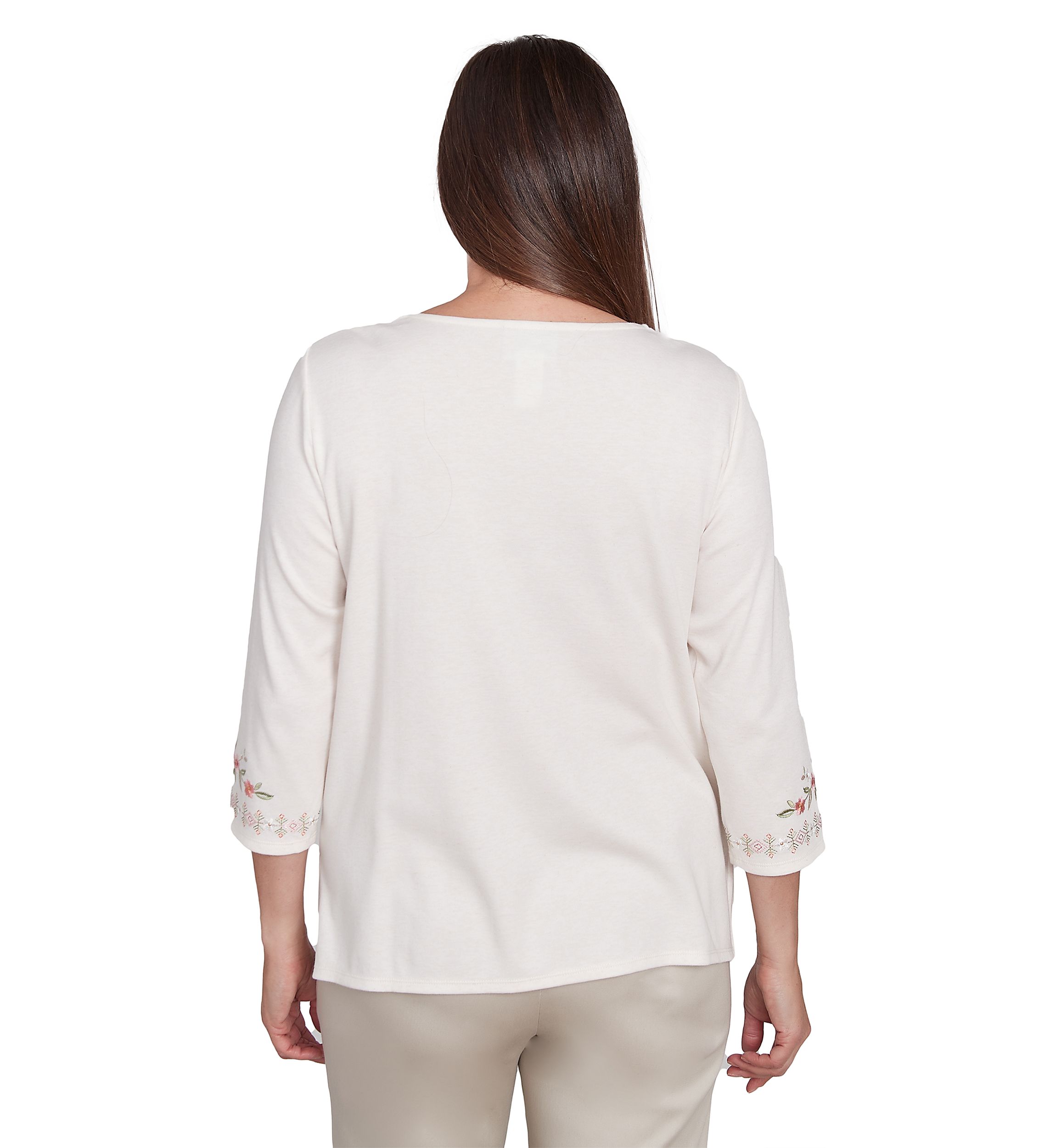 Womens Yoke Embroidery Top