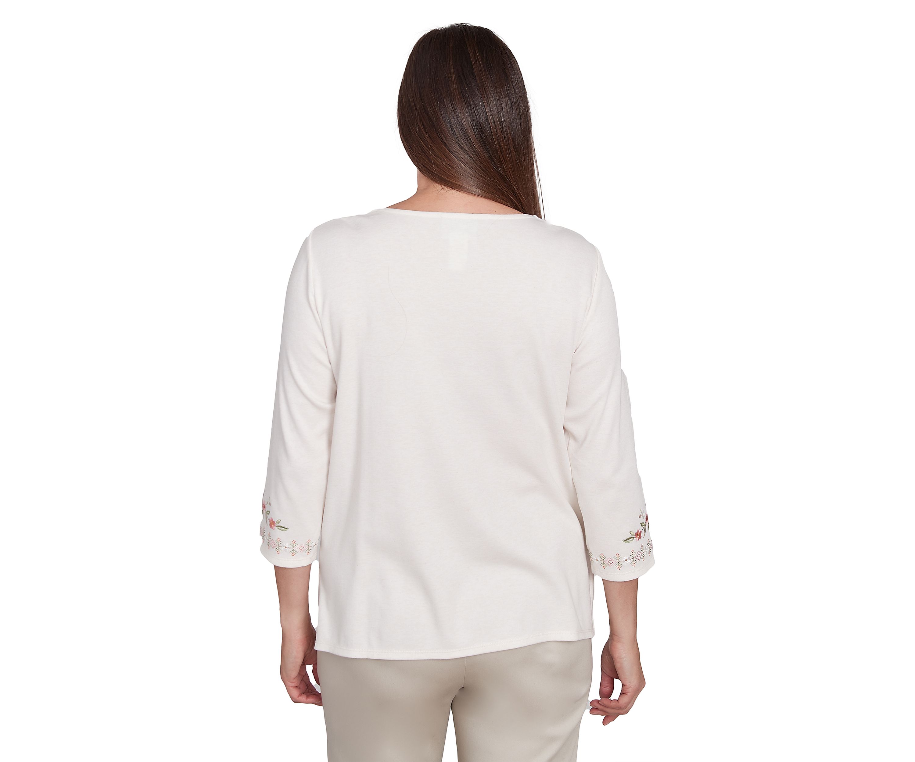 Womens Yoke Embroidery Top