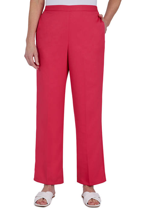 Alfred Dunner Womens Happy Hour Proportion Medium Pants