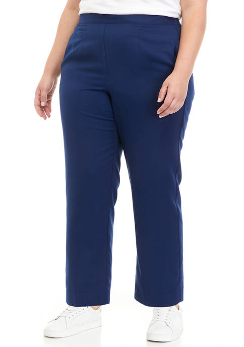 Alfred Dunner Plus Size Microfiber Twill Pants