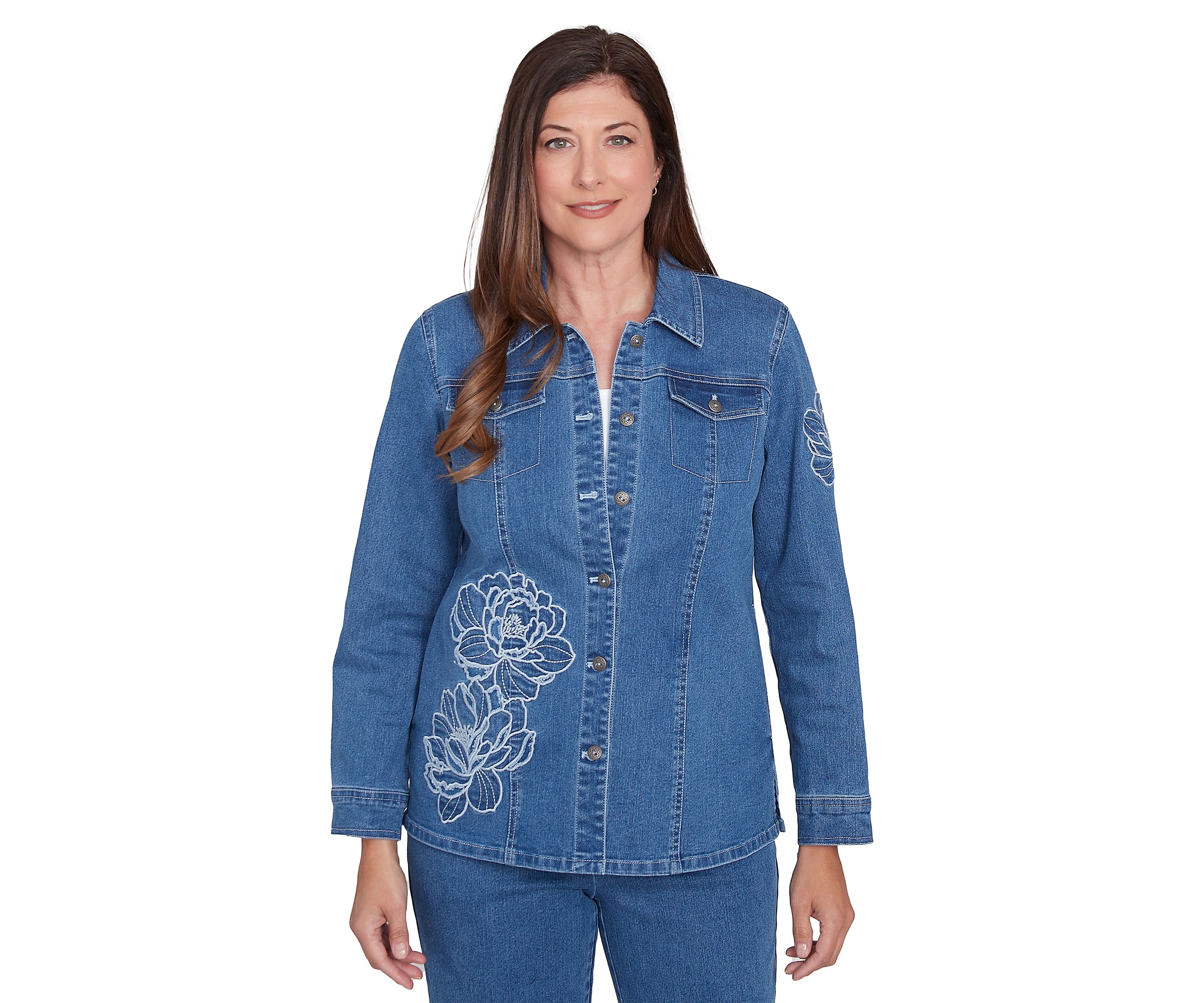 Womens Free Spirit Floral Appliqué Jacket