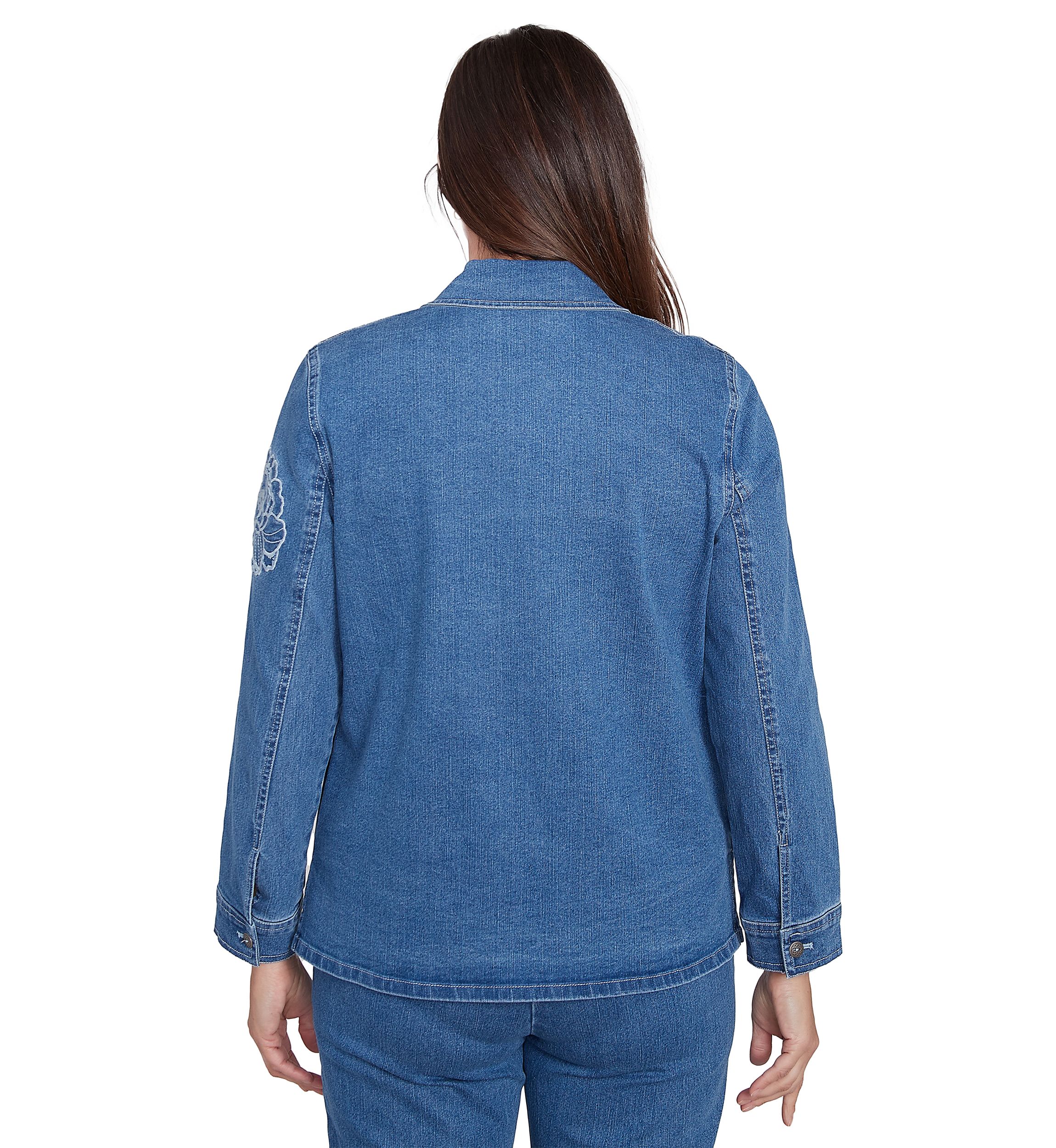 Womens Free Spirit Floral Appliqué Jacket