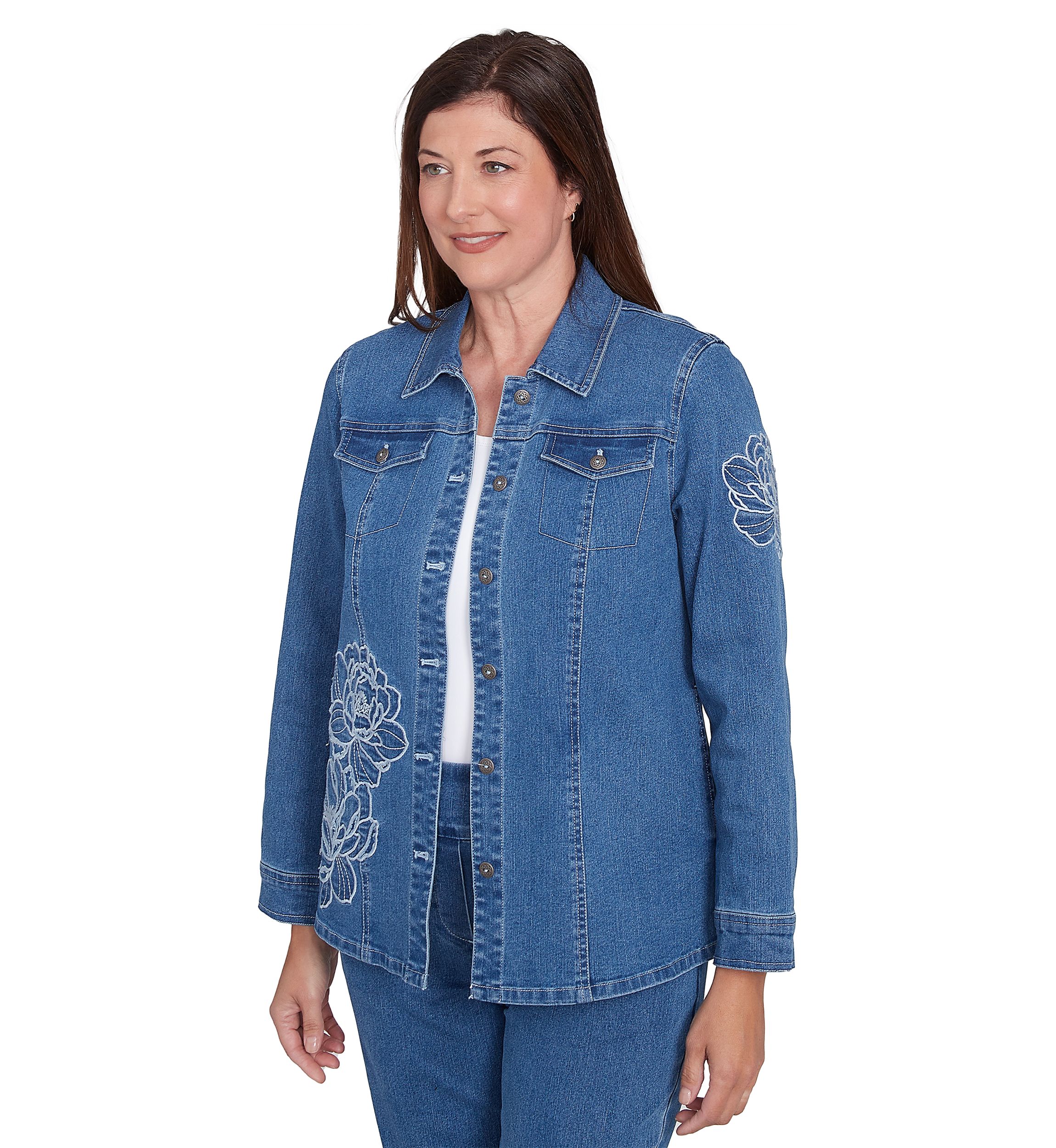 Womens Free Spirit Floral Appliqué Jacket