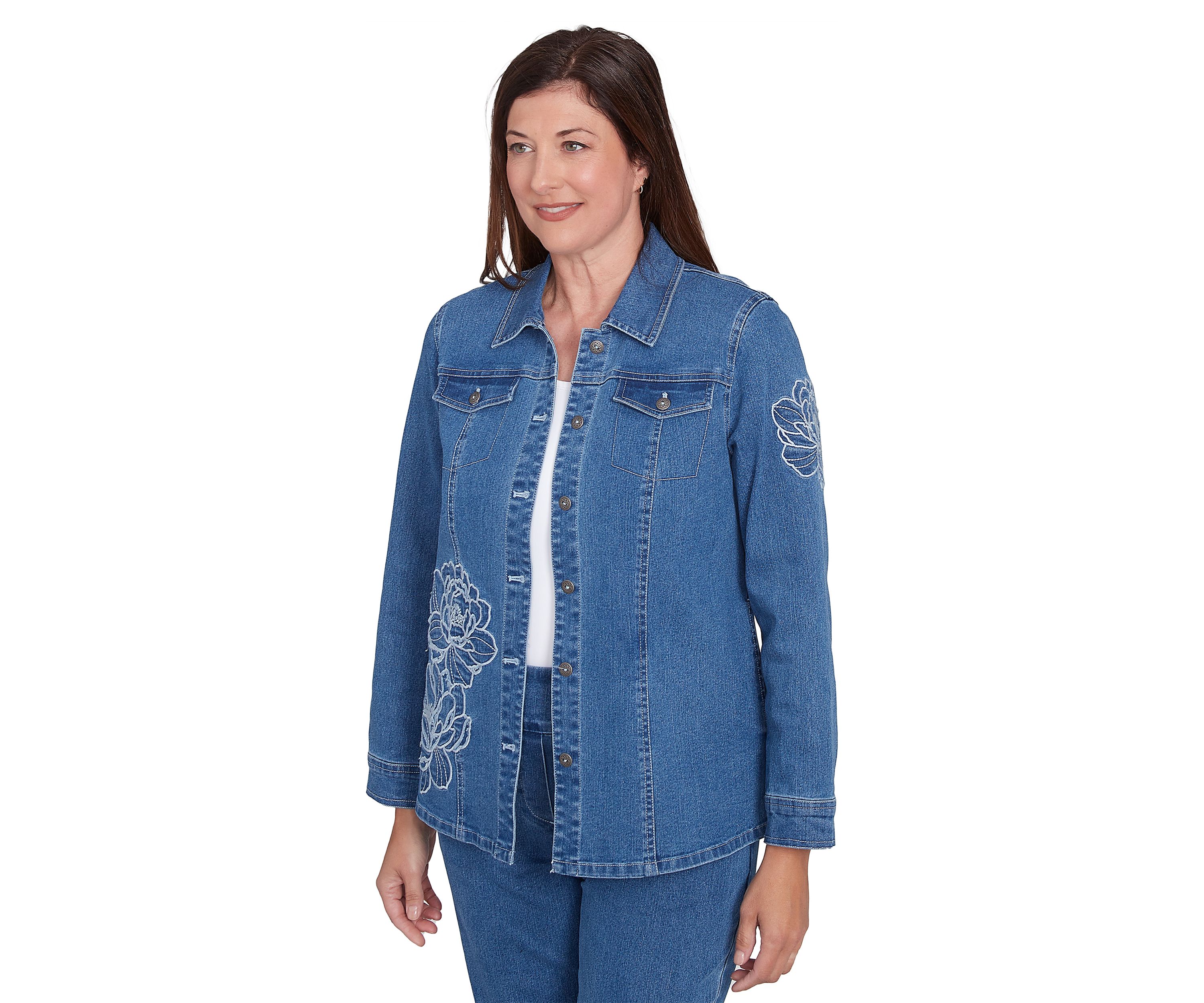 Womens Free Spirit Floral Appliqué Jacket