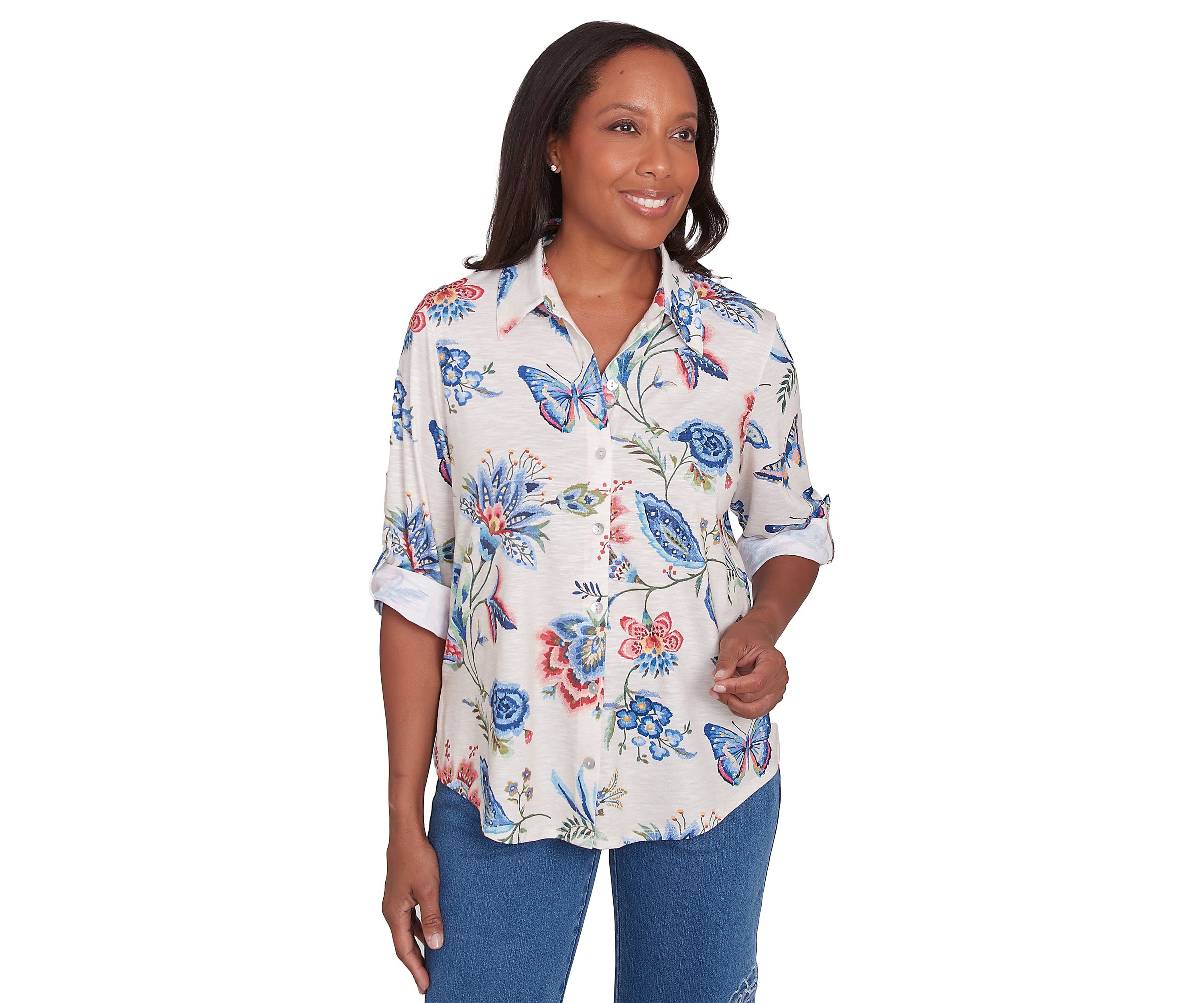 Womens Free Spirit Butterflies Shirt