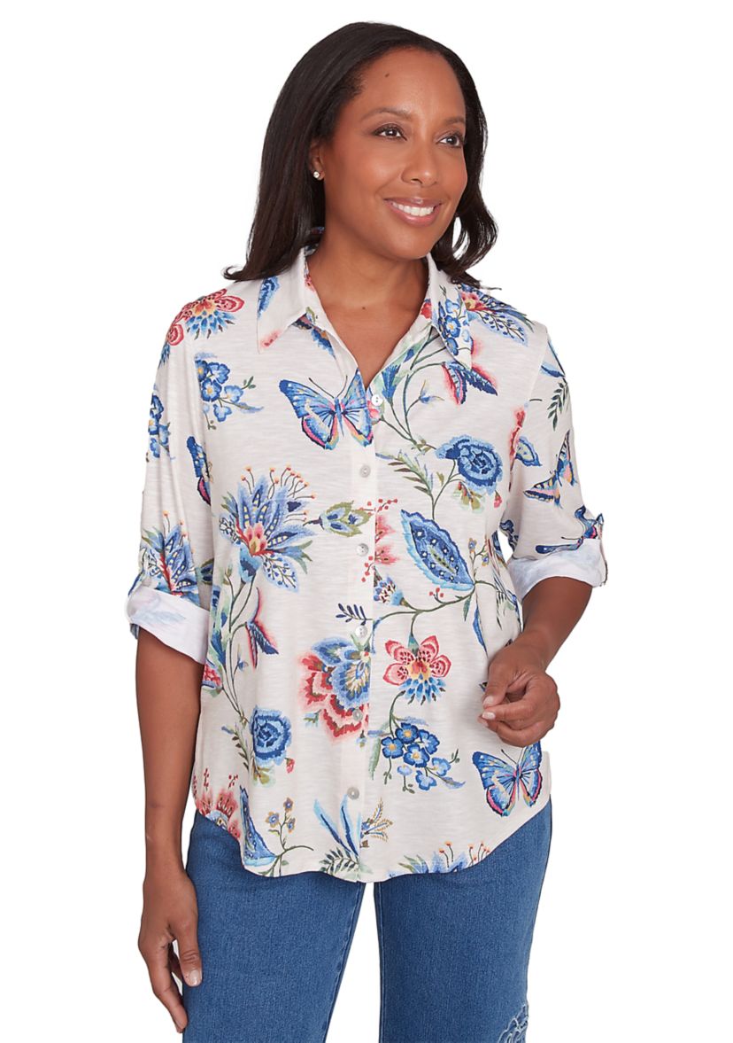 Womens Free Spirit Butterflies Shirt
