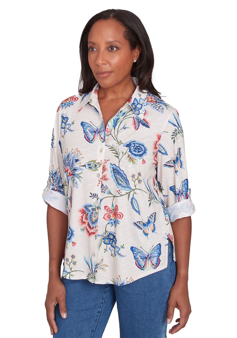 Womens Free Spirit Butterflies Shirt