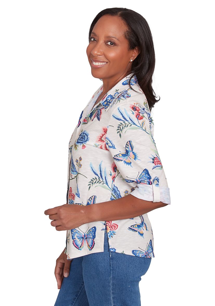 Womens Free Spirit Butterflies Shirt
