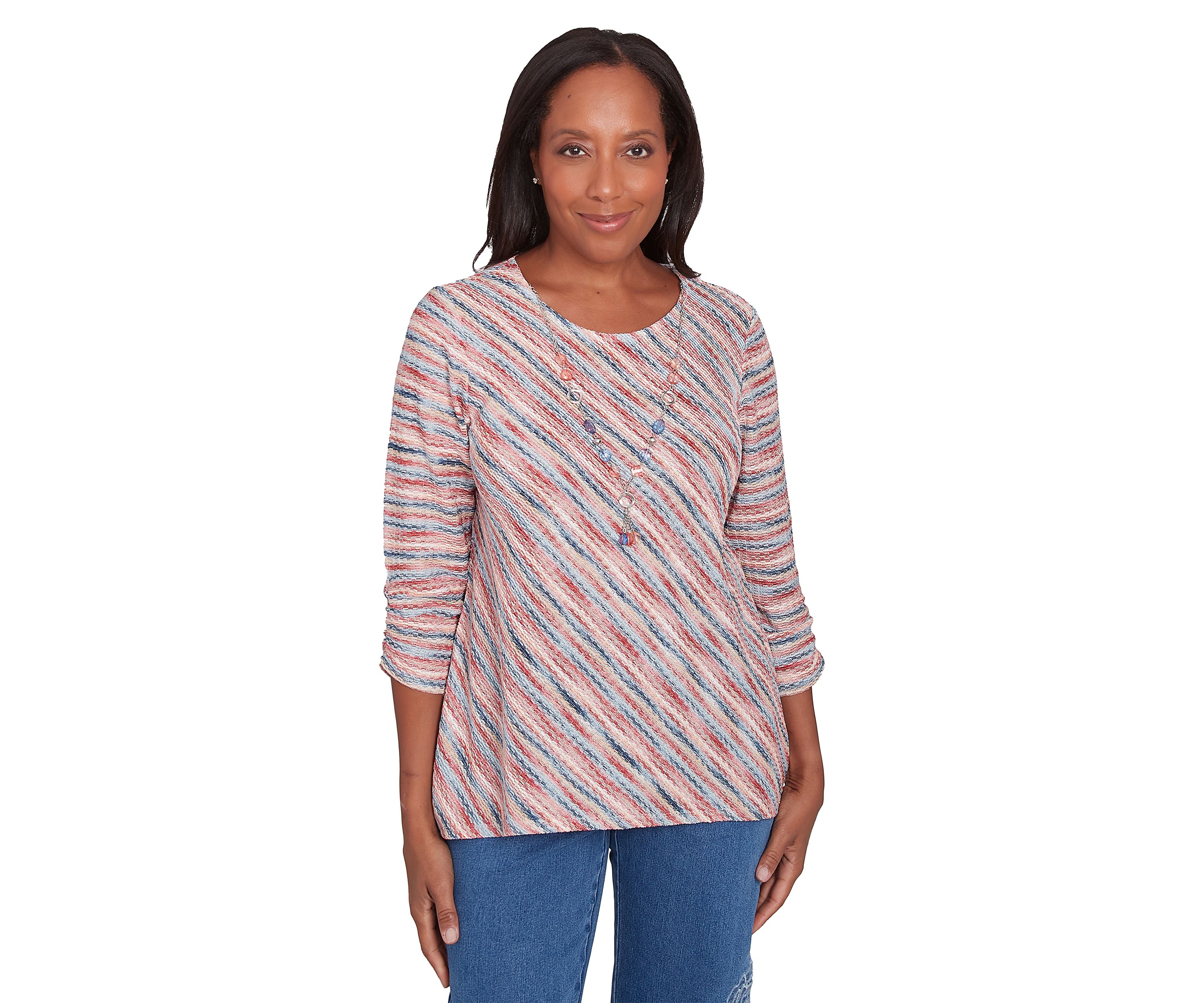 Womens Free Spirit Space Dye Diagonal Top