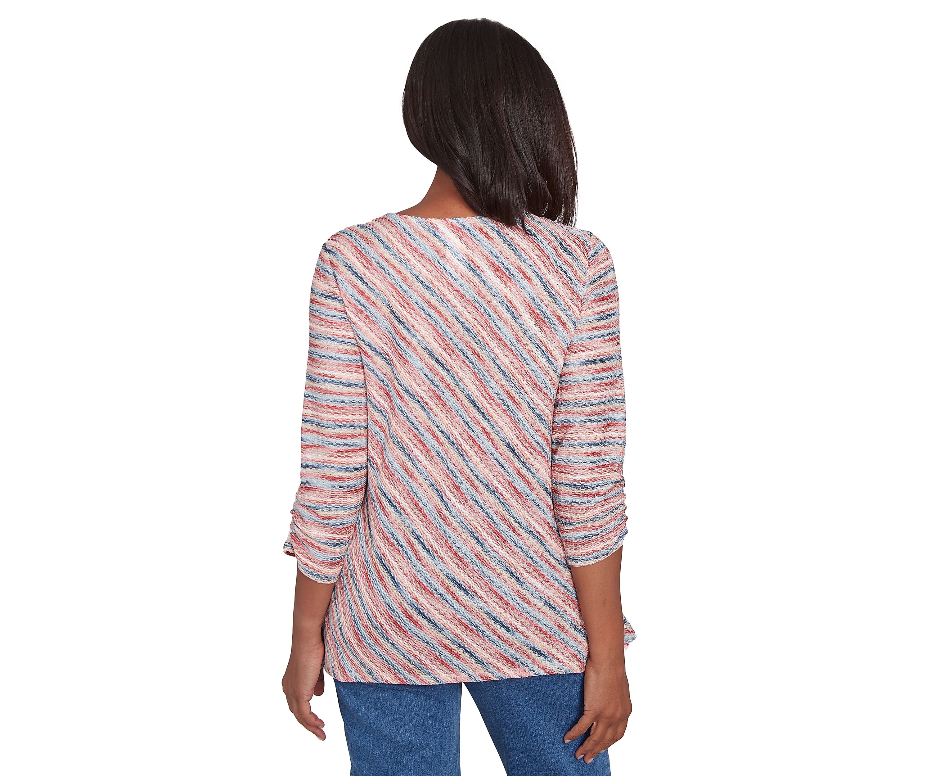 Womens Free Spirit Space Dye Diagonal Top