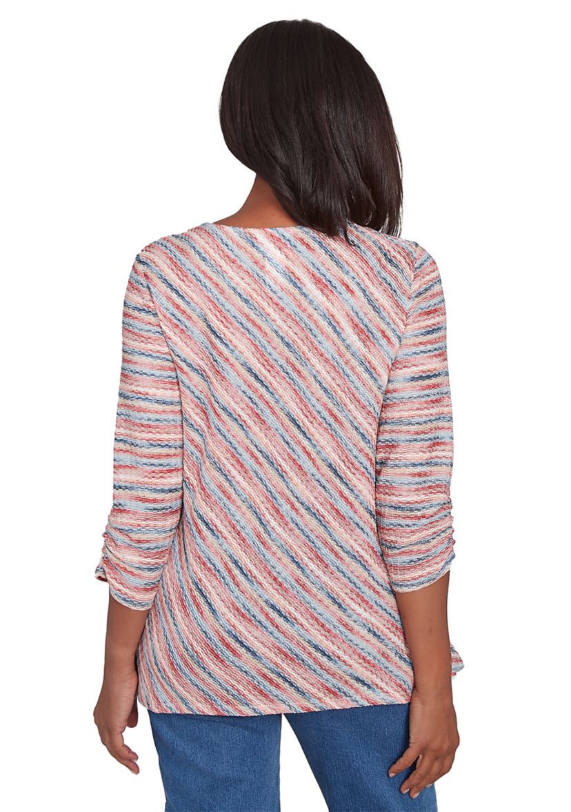 Womens Free Spirit Space Dye Diagonal Top
