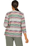 Womens Palm Desert Zigzag Two for One Knit Top