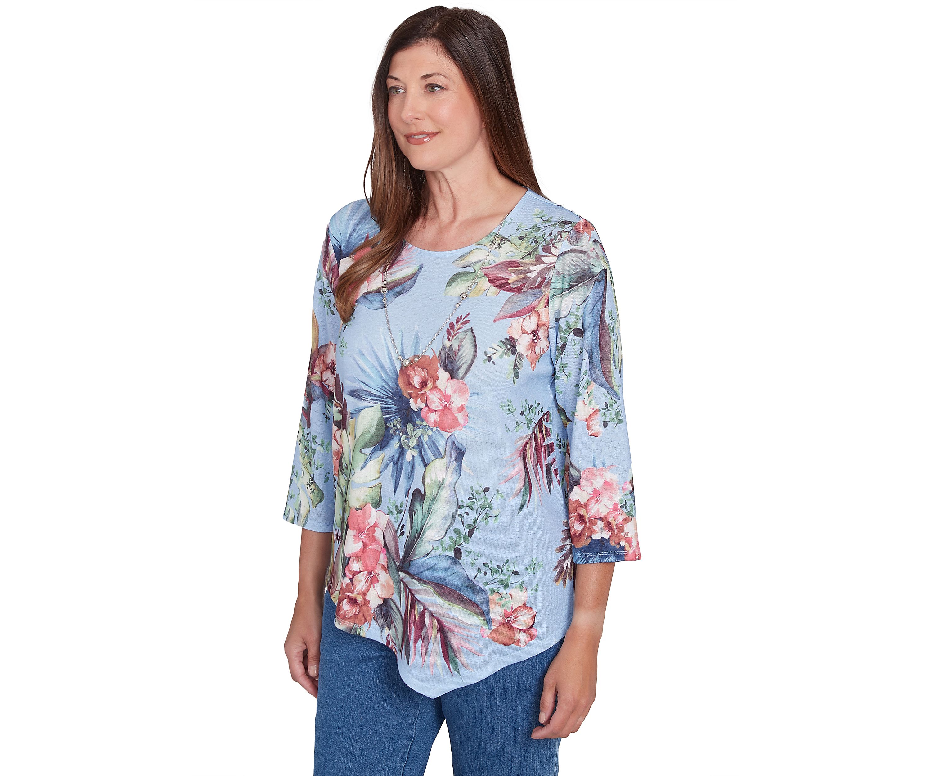 Petite Free Spirit Tropical Printed Top