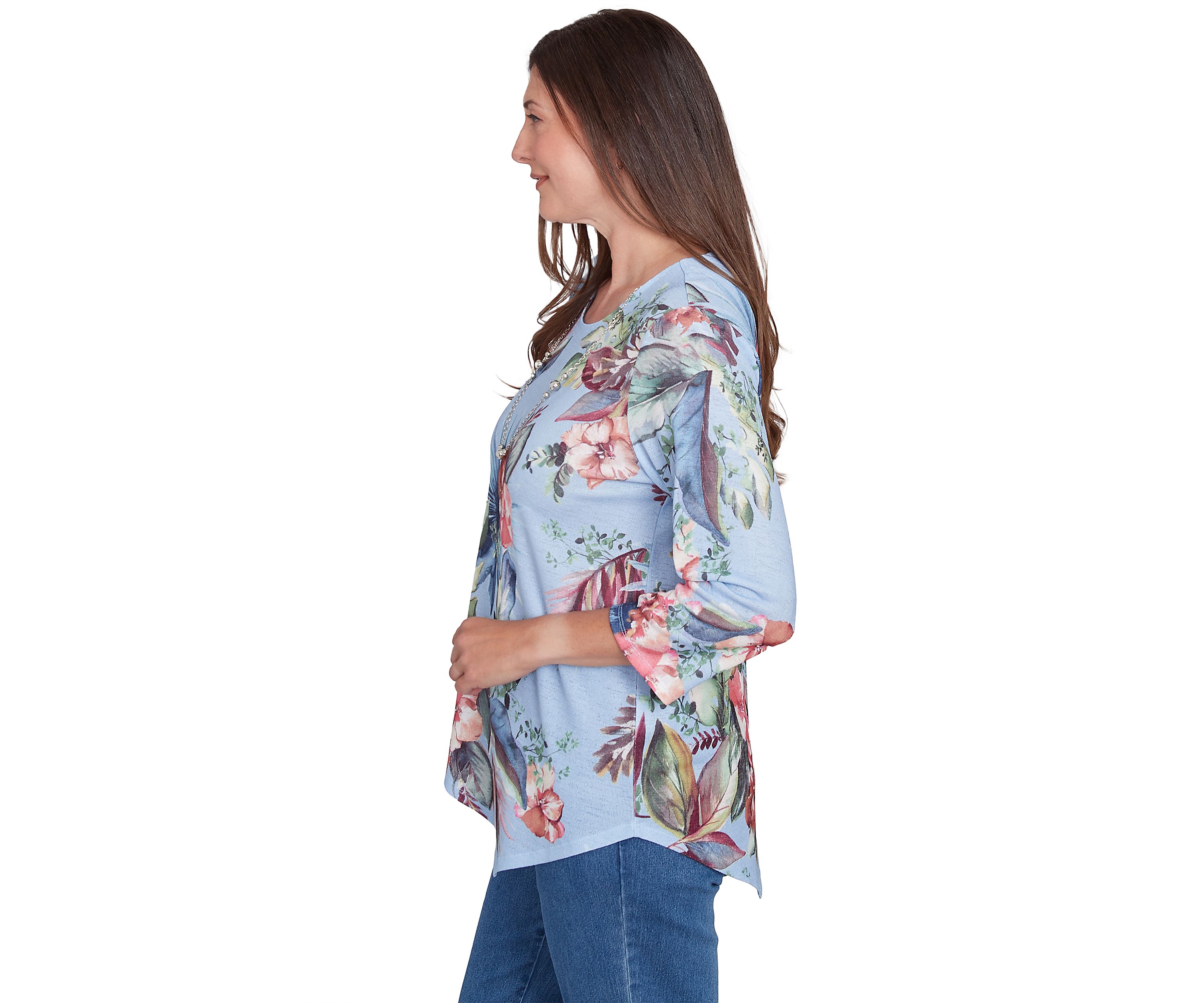 Petite Free Spirit Tropical Printed Top