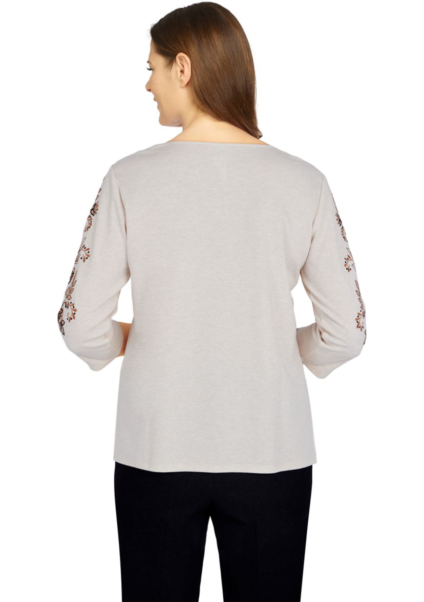 Petite Heather Knit Top