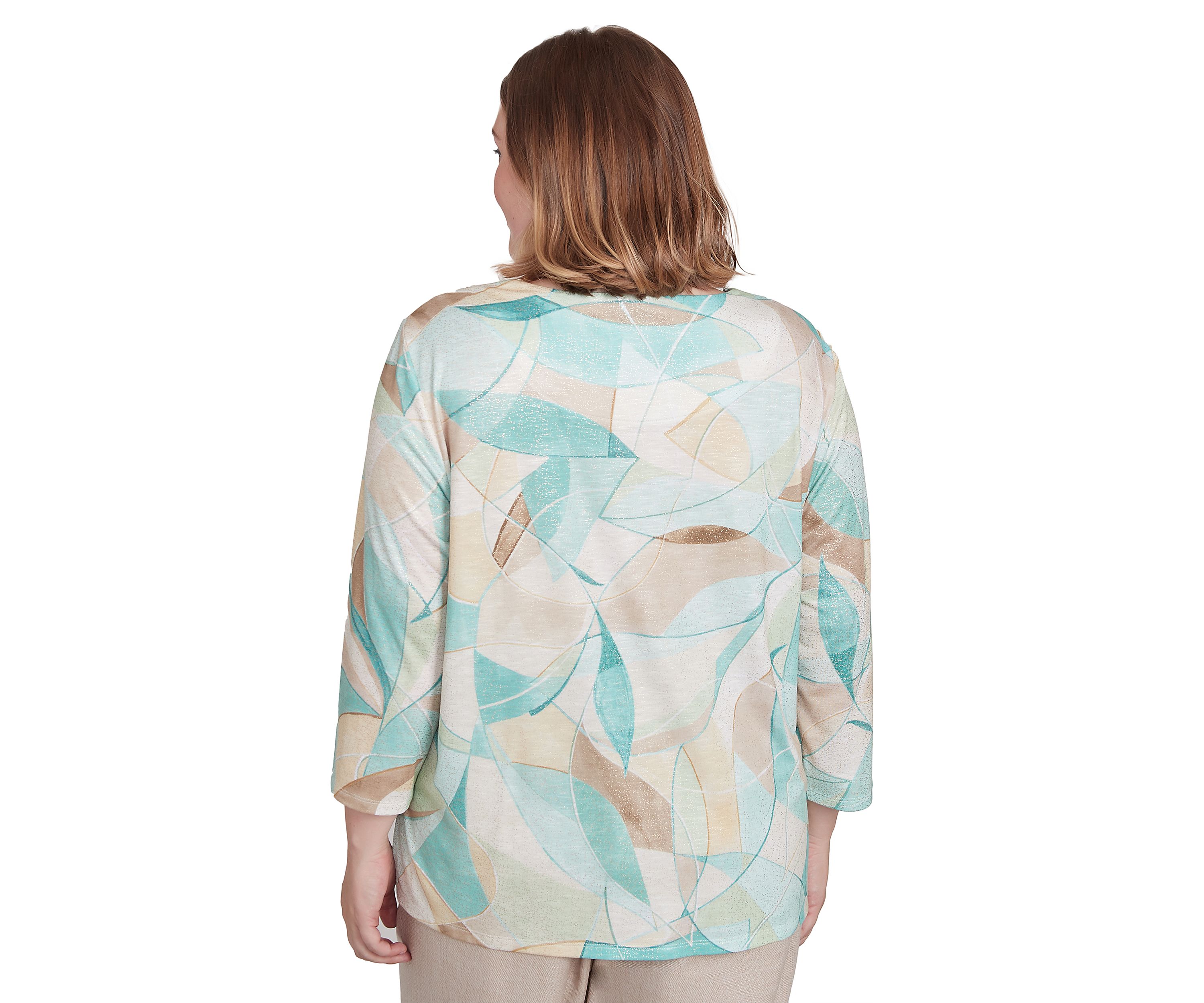 Plus Size Kensington Gardens Stained Glass Printed Top