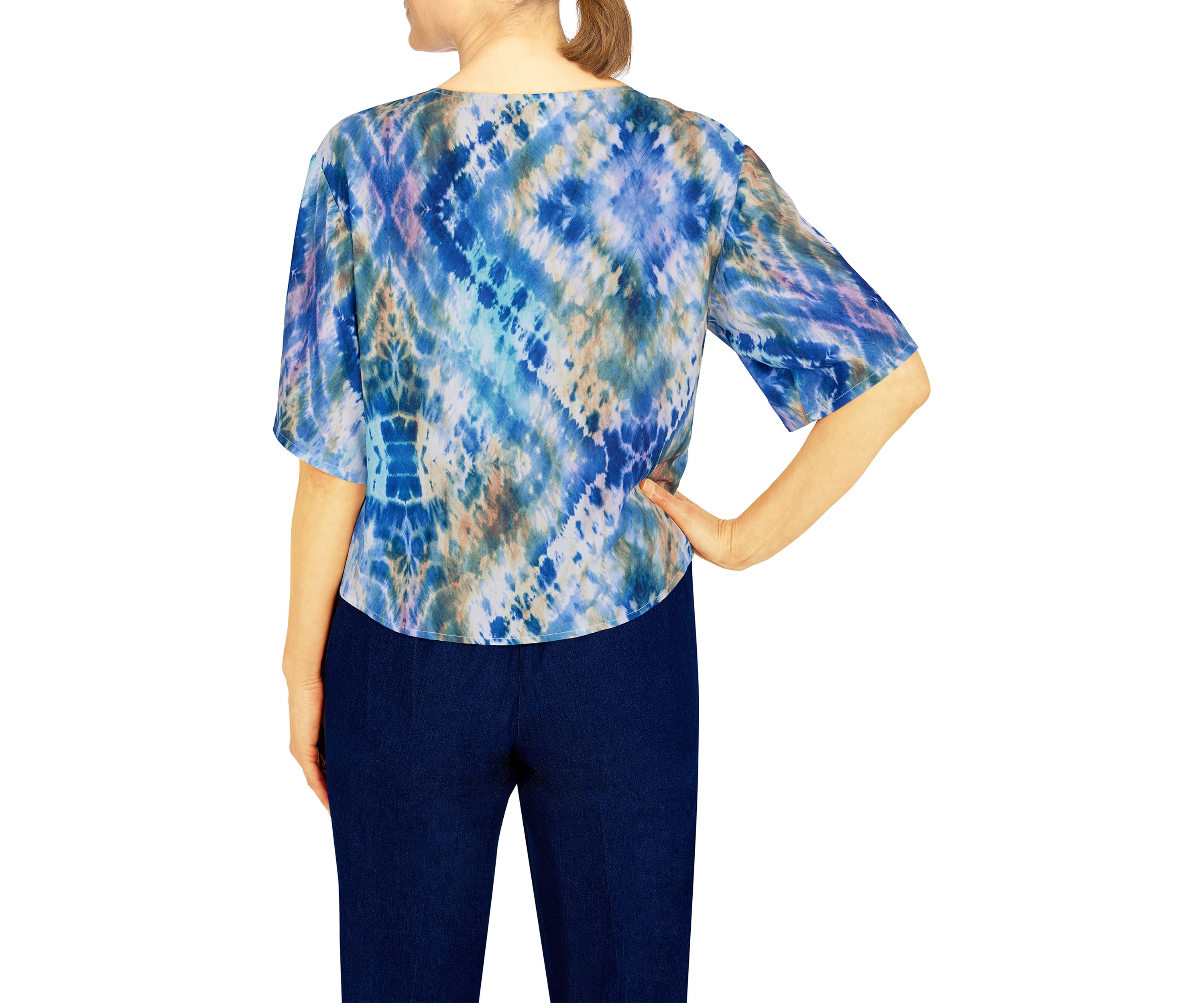 Womens Indigo Daze Tie Dye Woven Shirt 