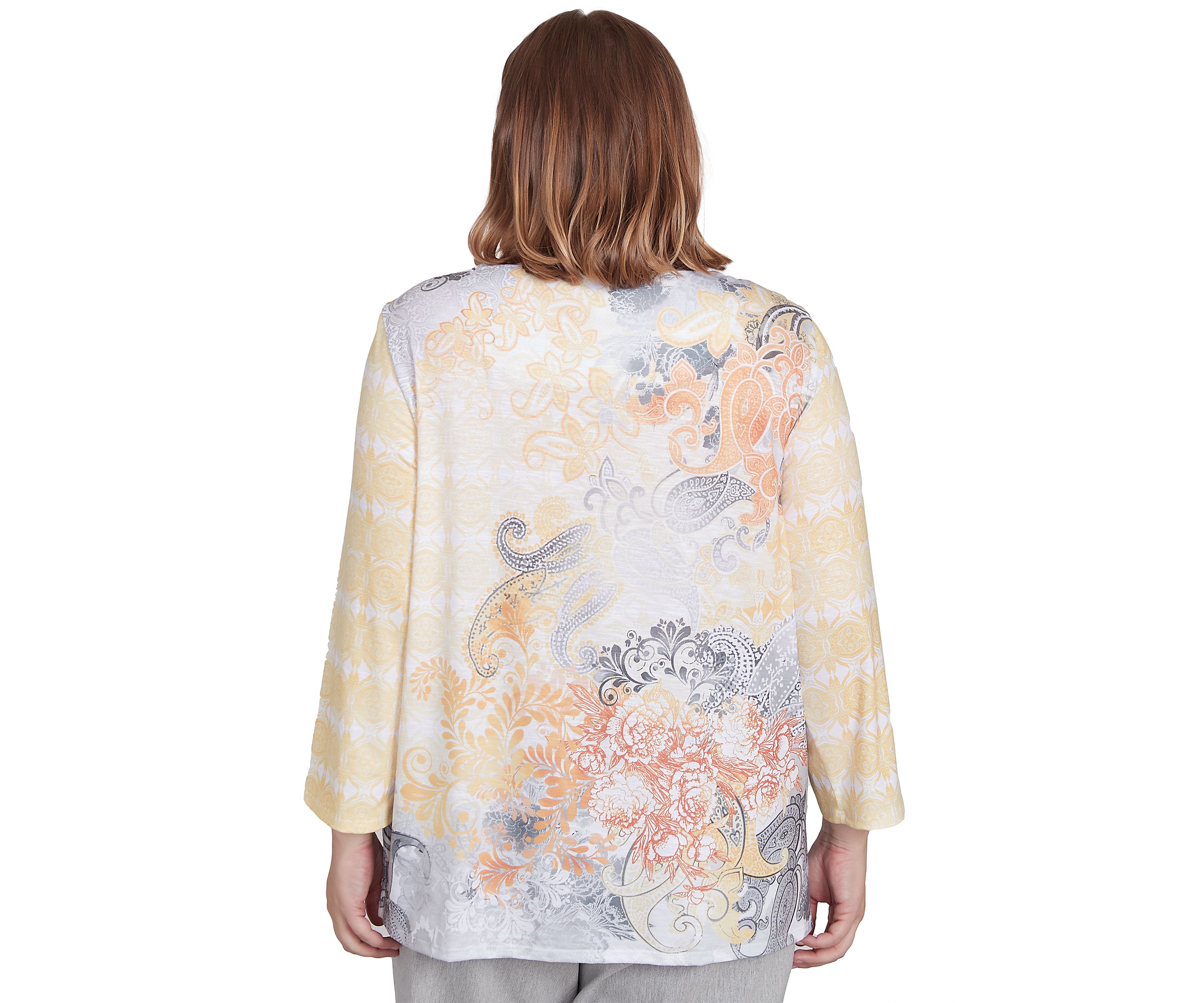 Plus Size Dress Code Paisley Scroll Geometric Top