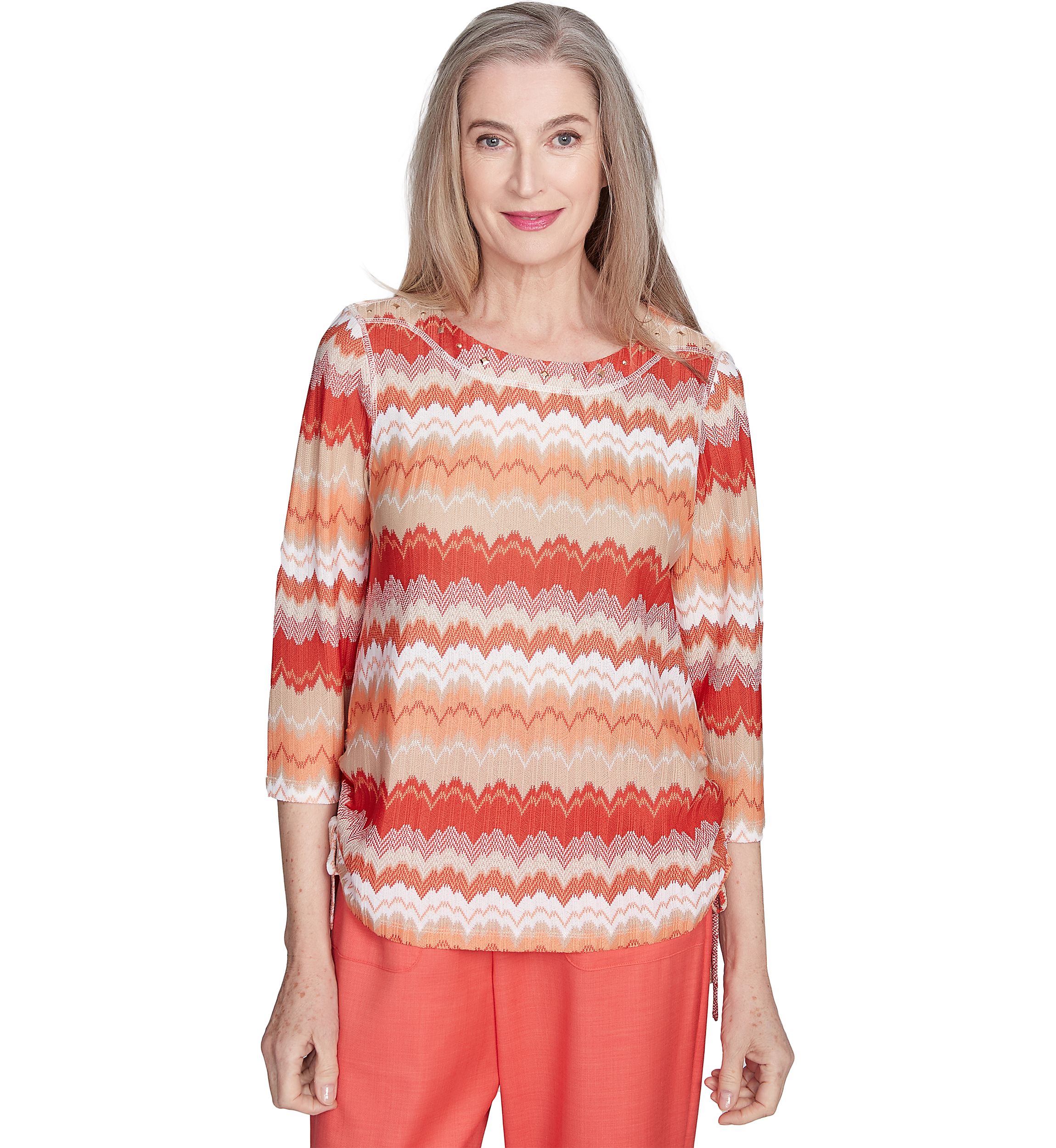 Womens Catalina Island Chevron Texture Top