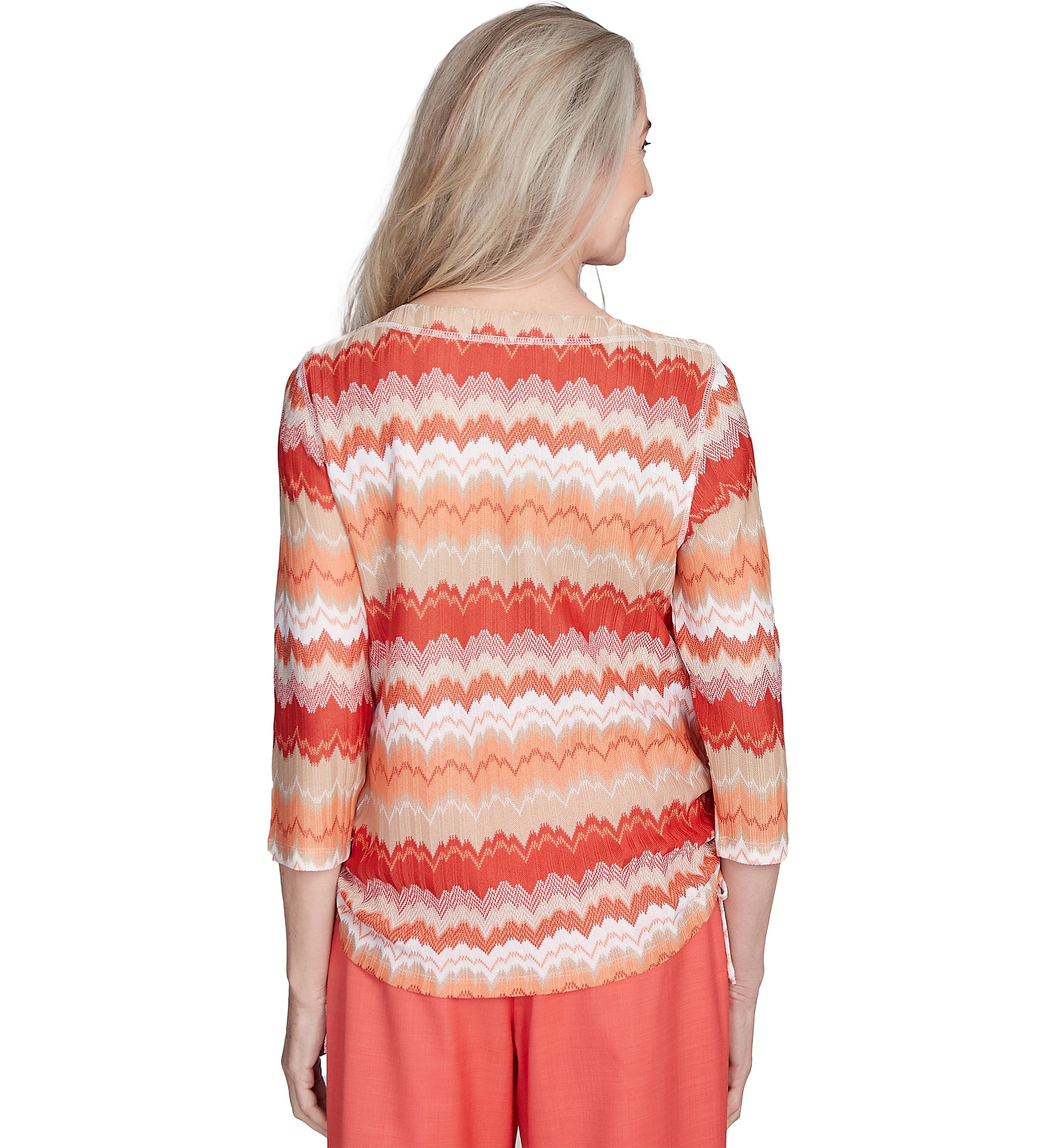 Womens Catalina Island Chevron Texture Top