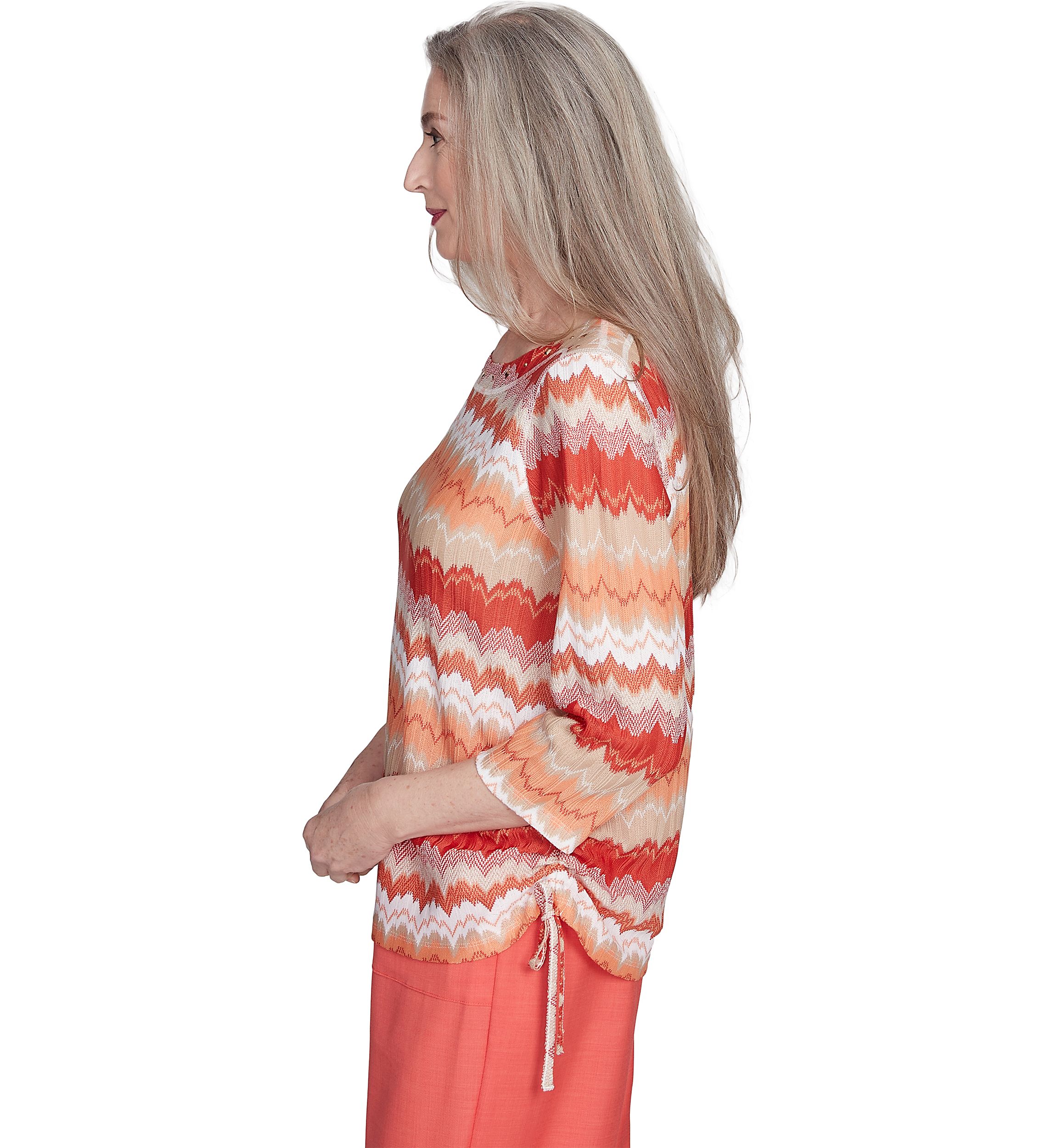 Womens Catalina Island Chevron Texture Top