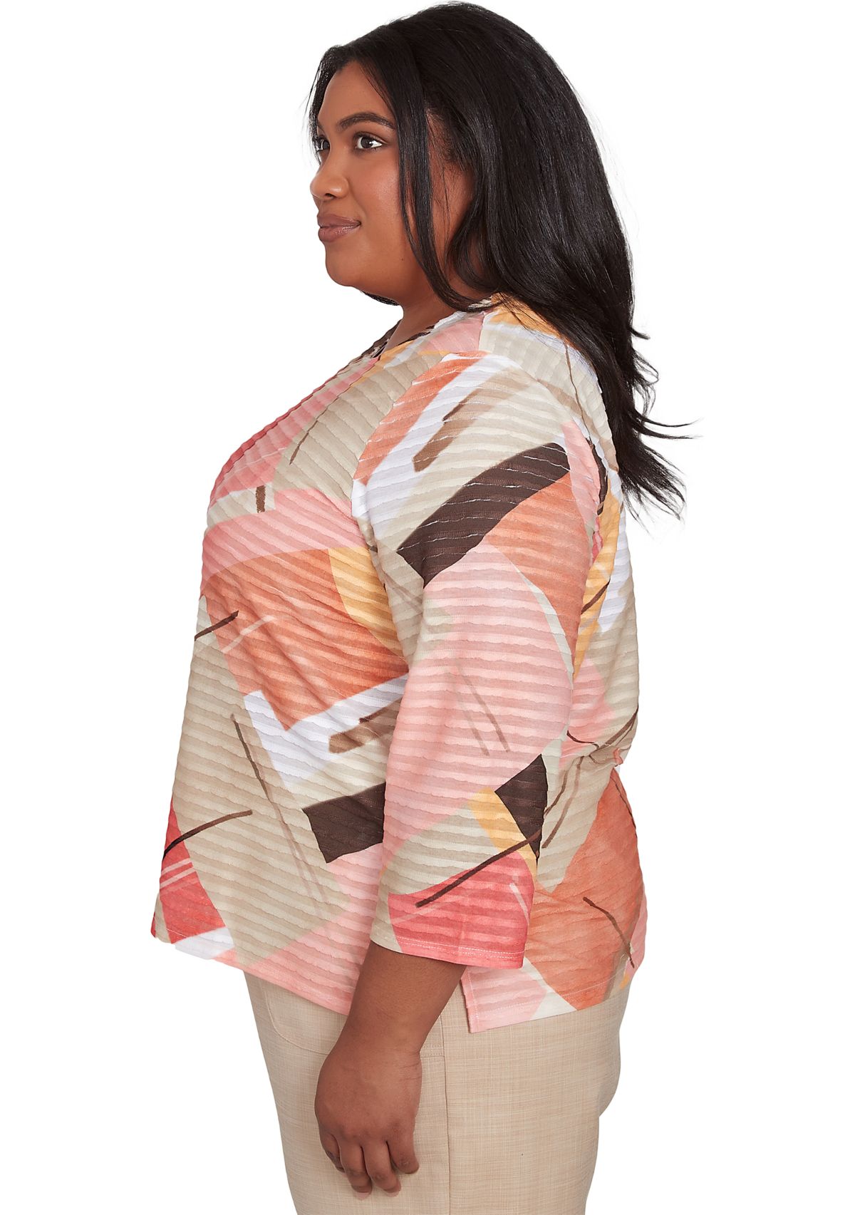 Plus Size Catalina Island Patchwork Top