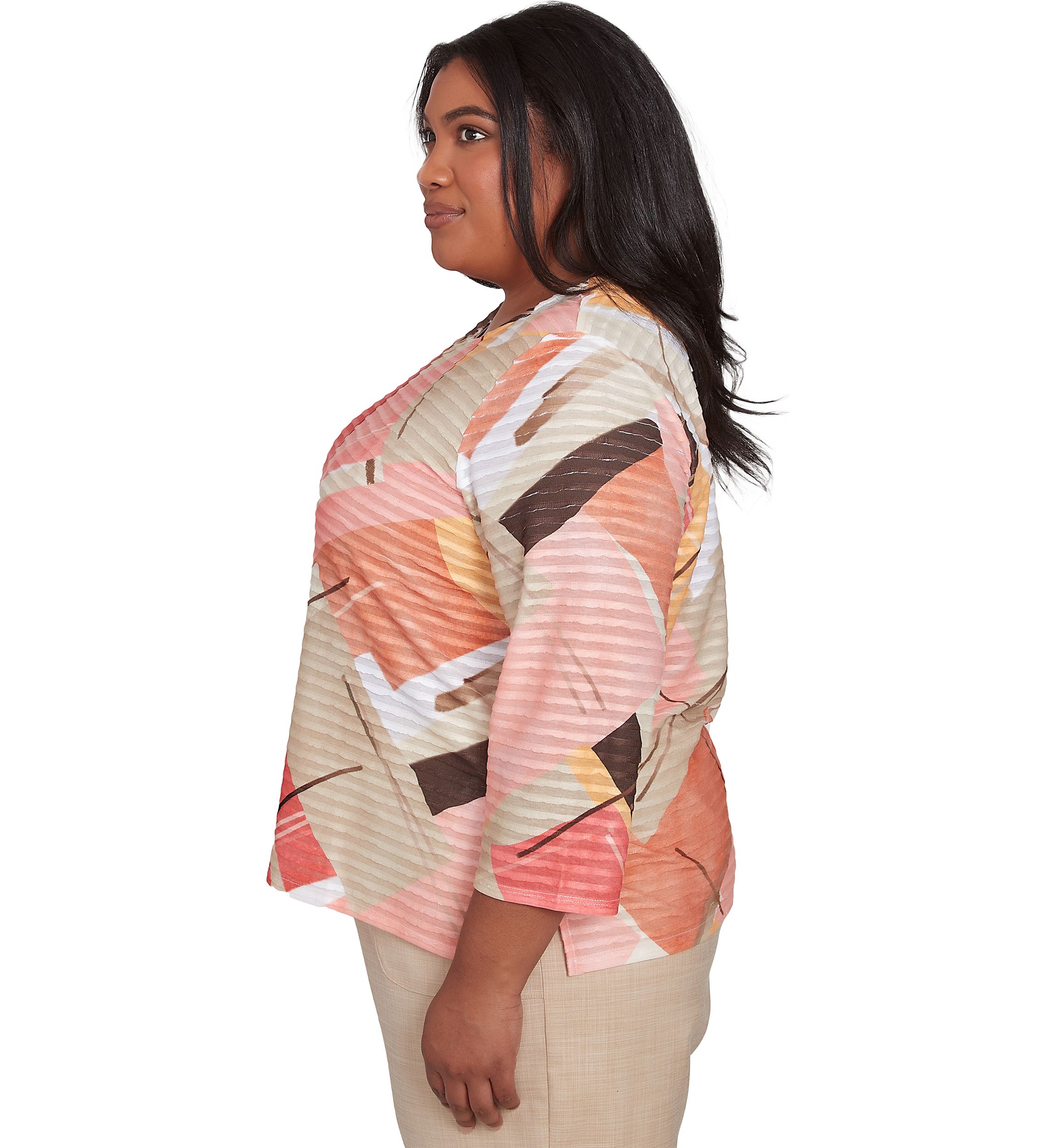 Plus Size Catalina Island Patchwork Top