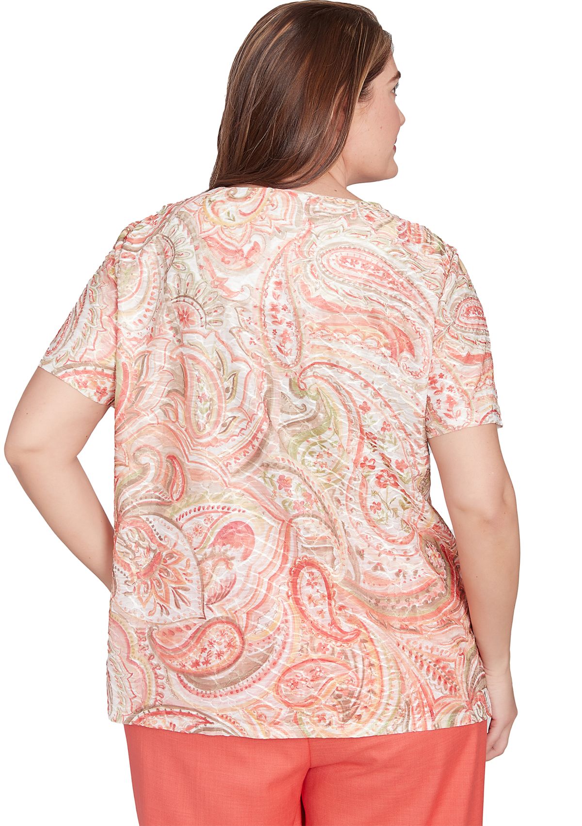 Plus Size Catalina Island Paisely Texture Top
