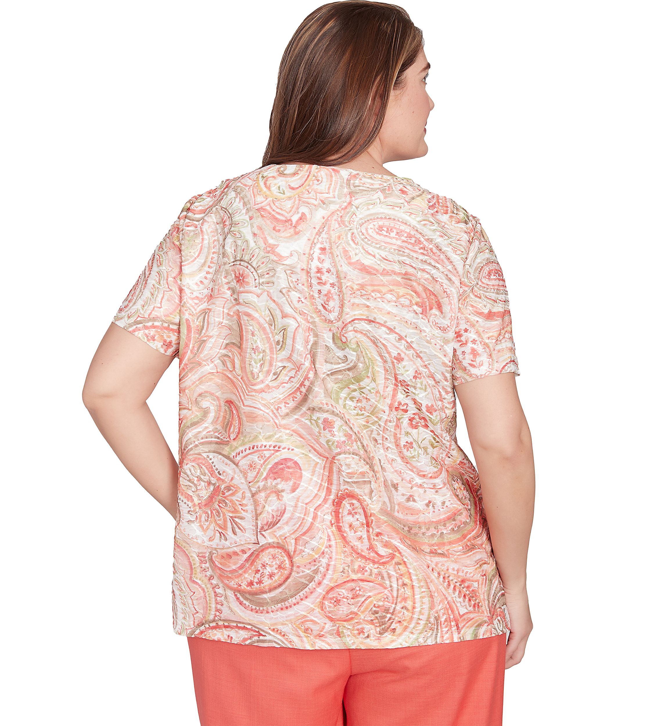 Plus Size Catalina Island Paisely Texture Top