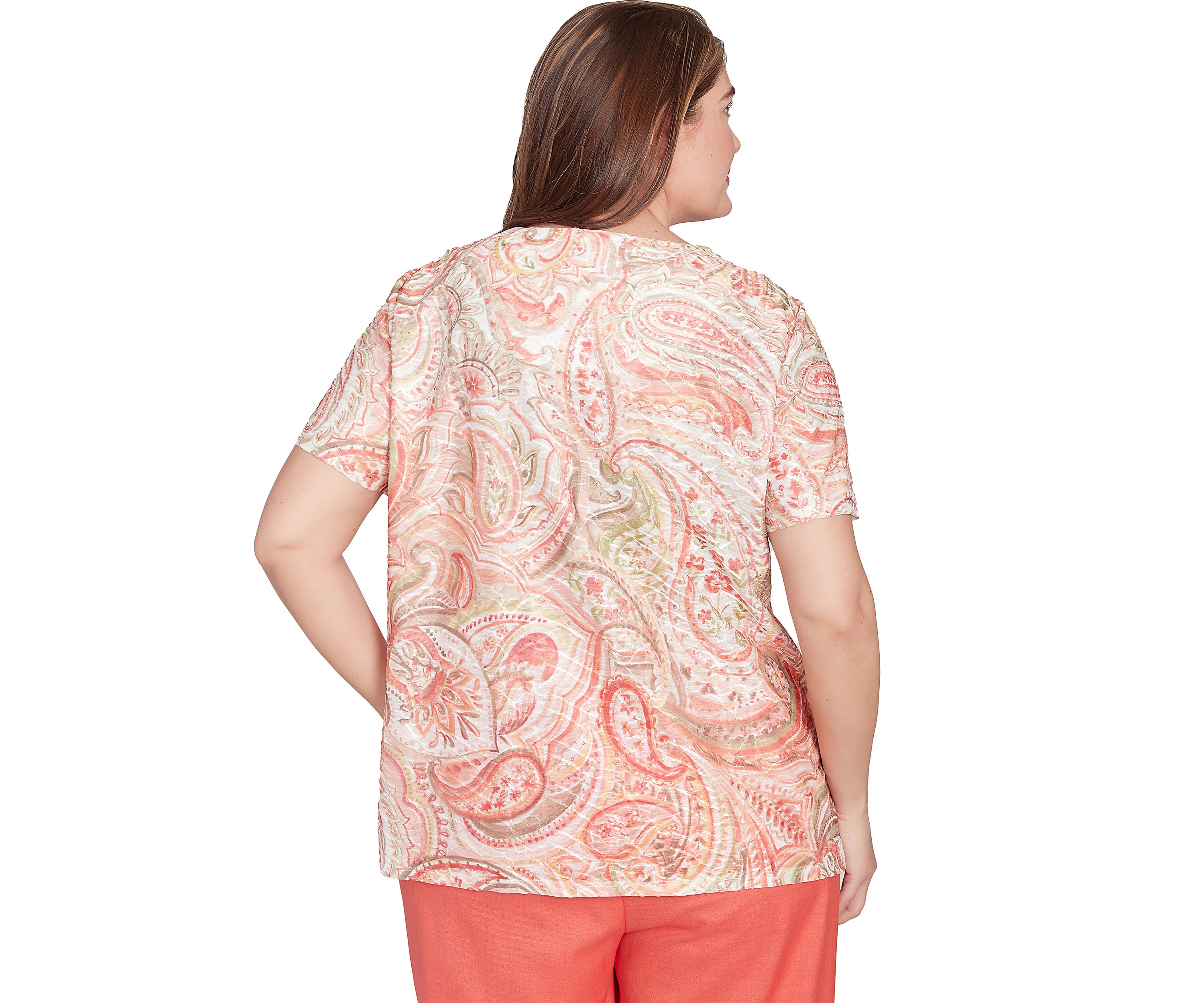 Plus Size Catalina Island Paisely Texture Top