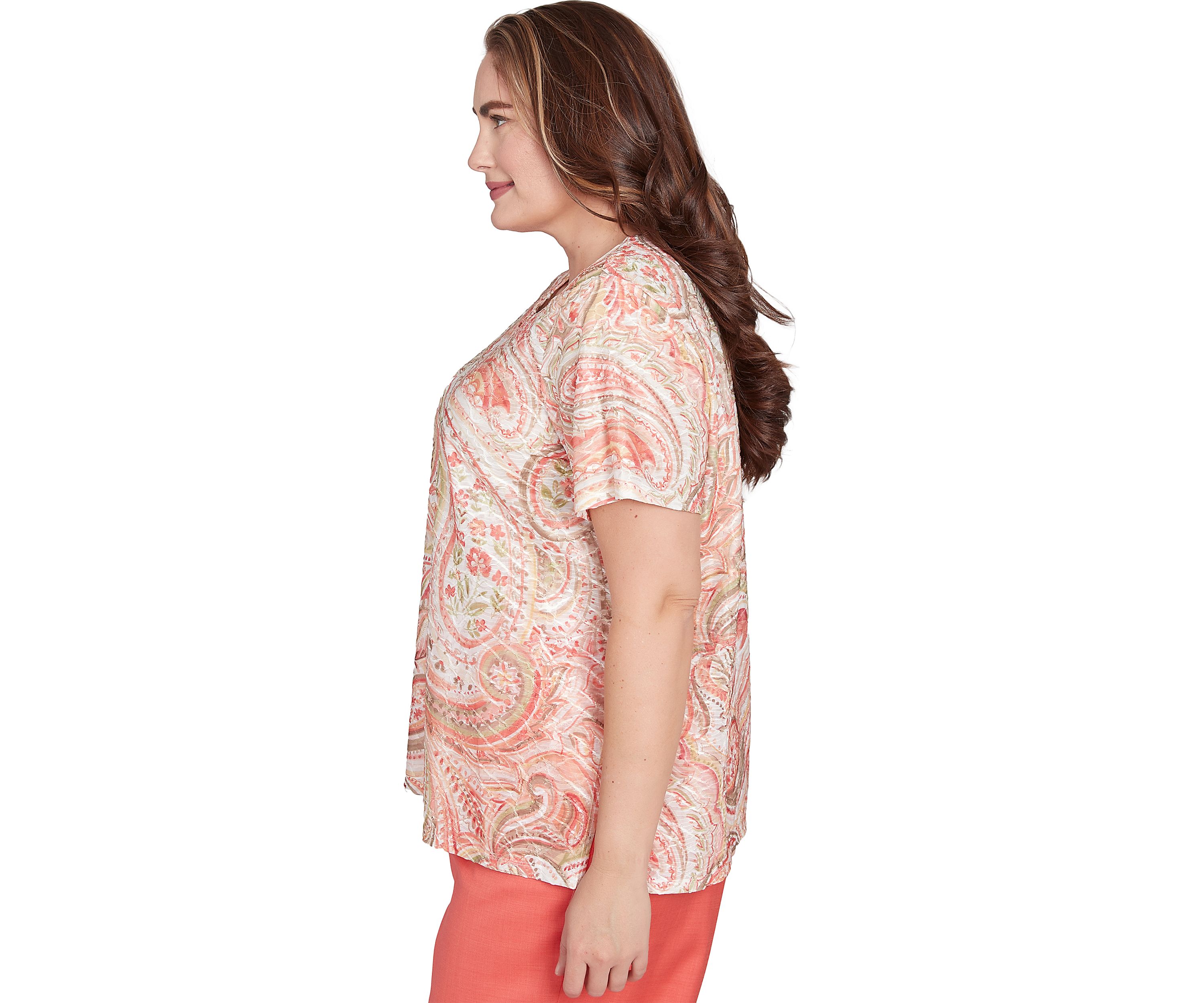 Plus Size Catalina Island Paisely Texture Top