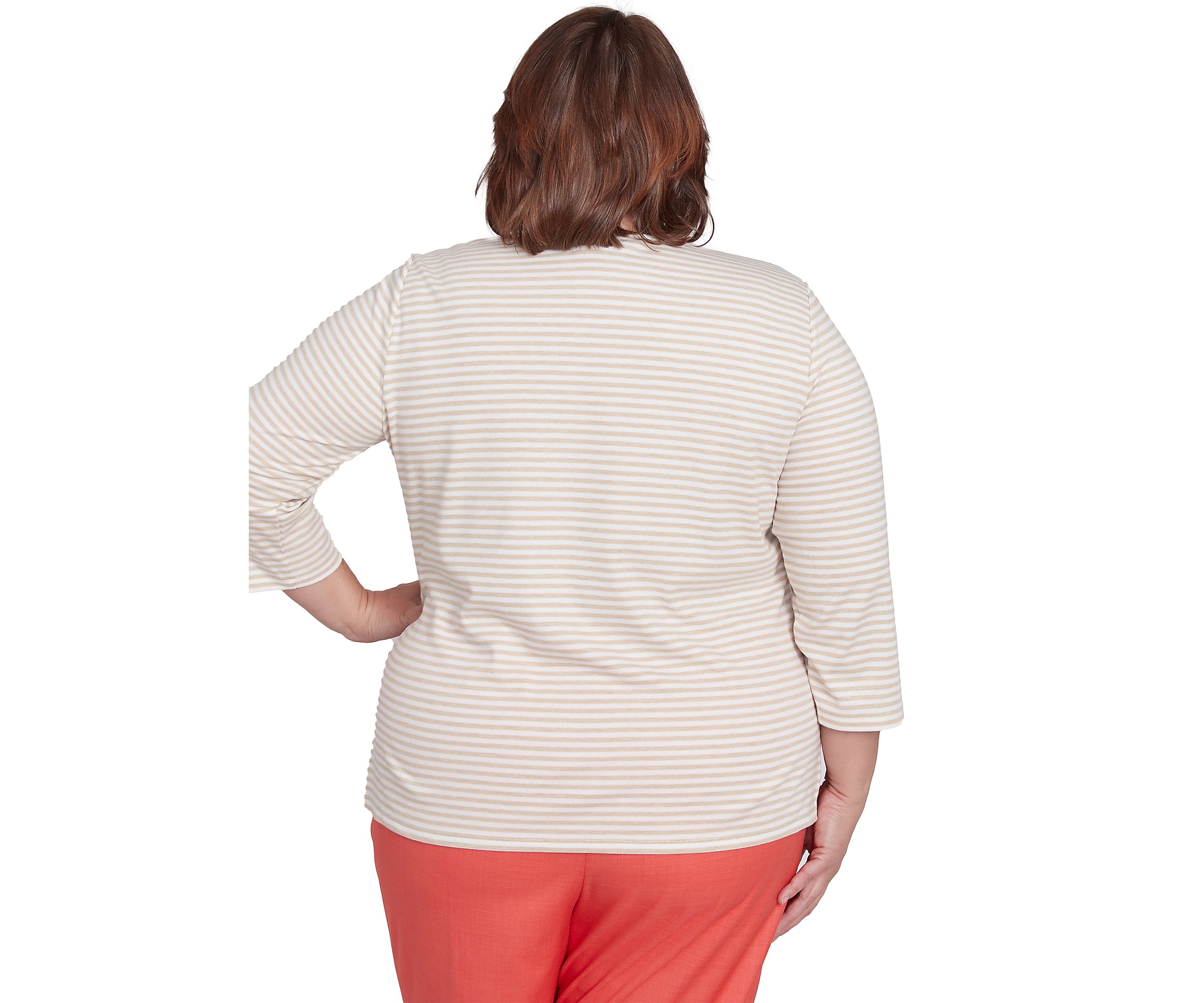 Plus Size Catalina Island Medallion Center Stripe Top