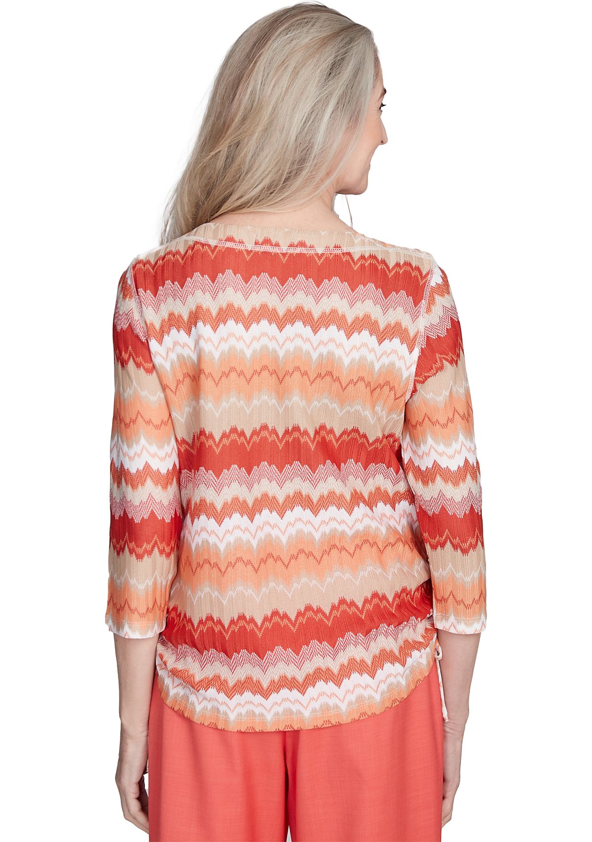 Petite Catalina Island Chevron Texture Top