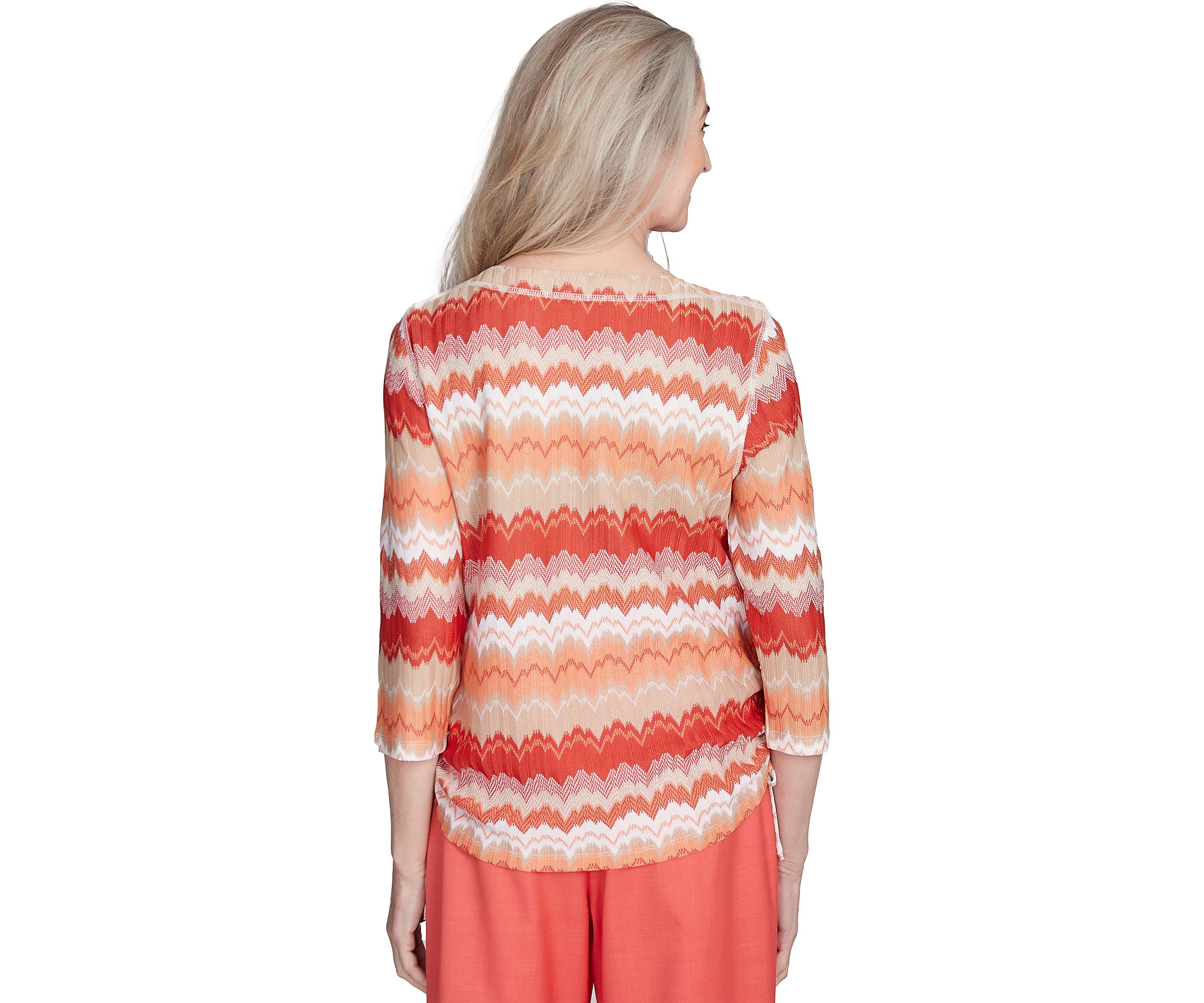 Petite Catalina Island Chevron Texture Top