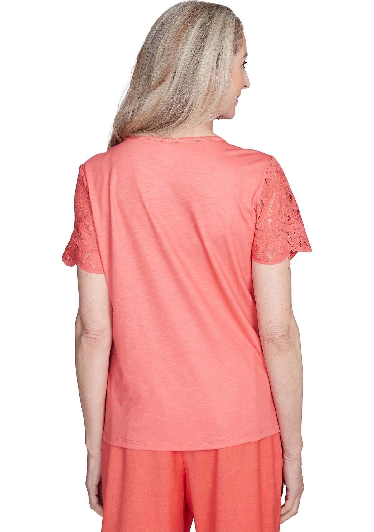 Petite Catalina Island Lace Texture Top