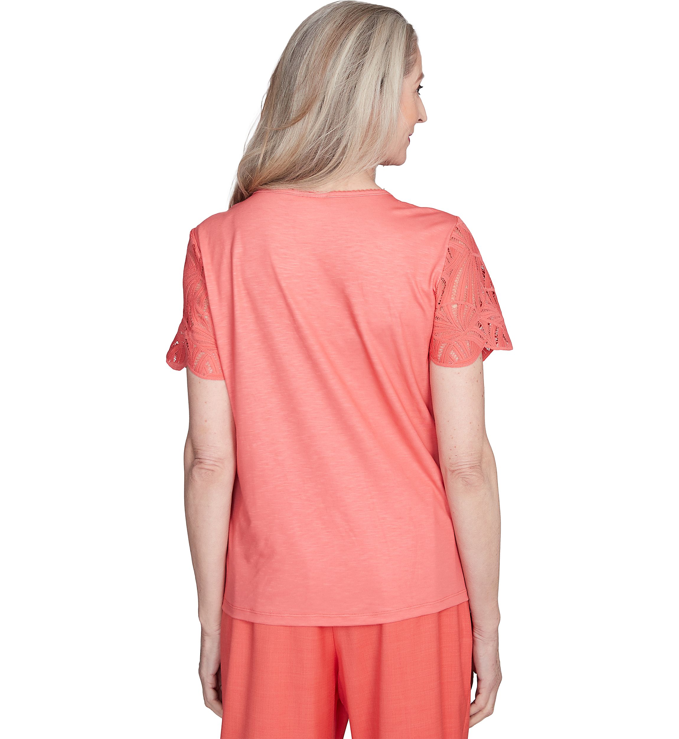 Petite Catalina Island Lace Texture Top