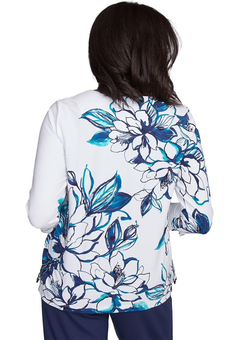 Womens Nantucket Fineline Floral Top