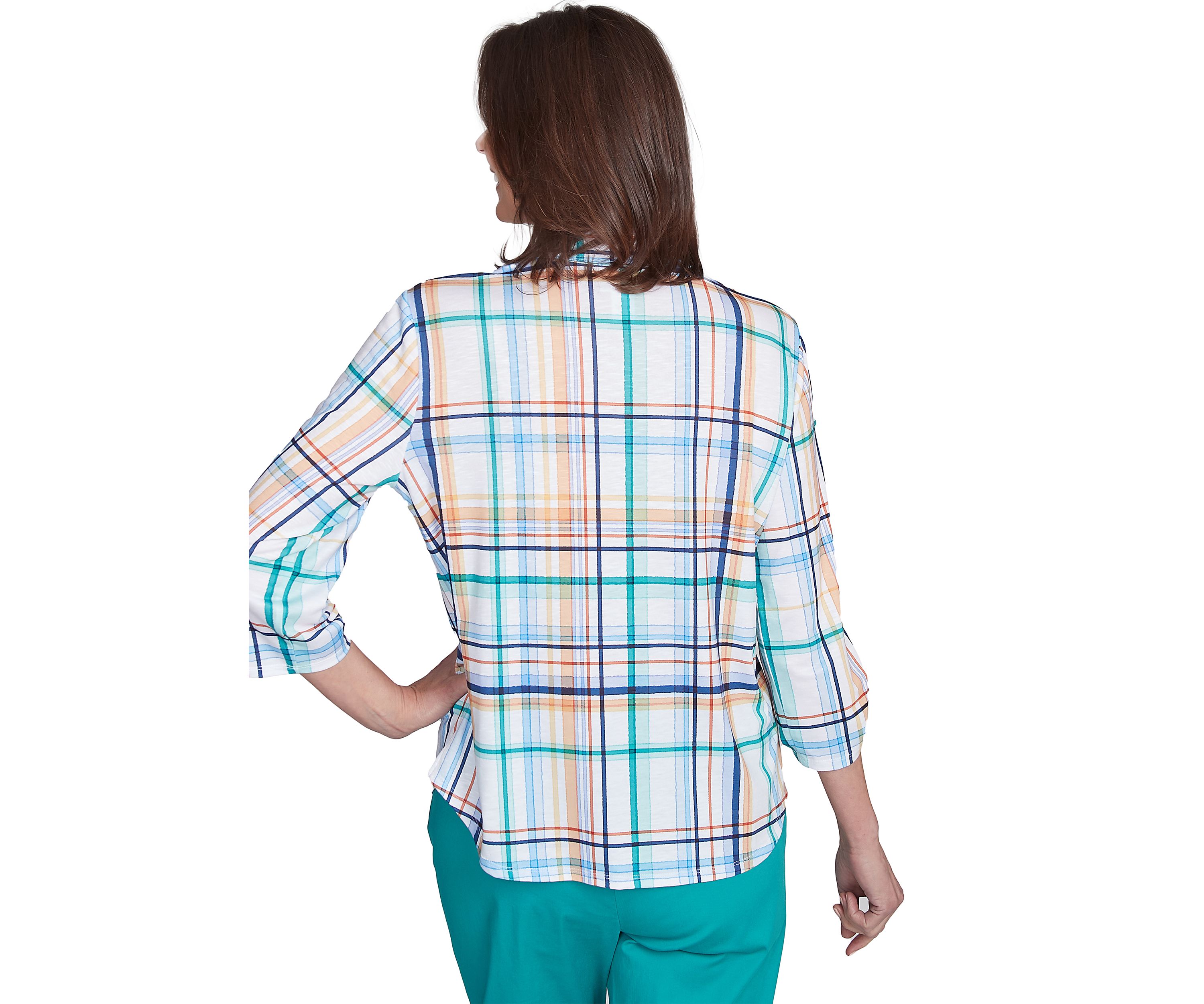 Womens Nantucket Plaid Knit Shirt