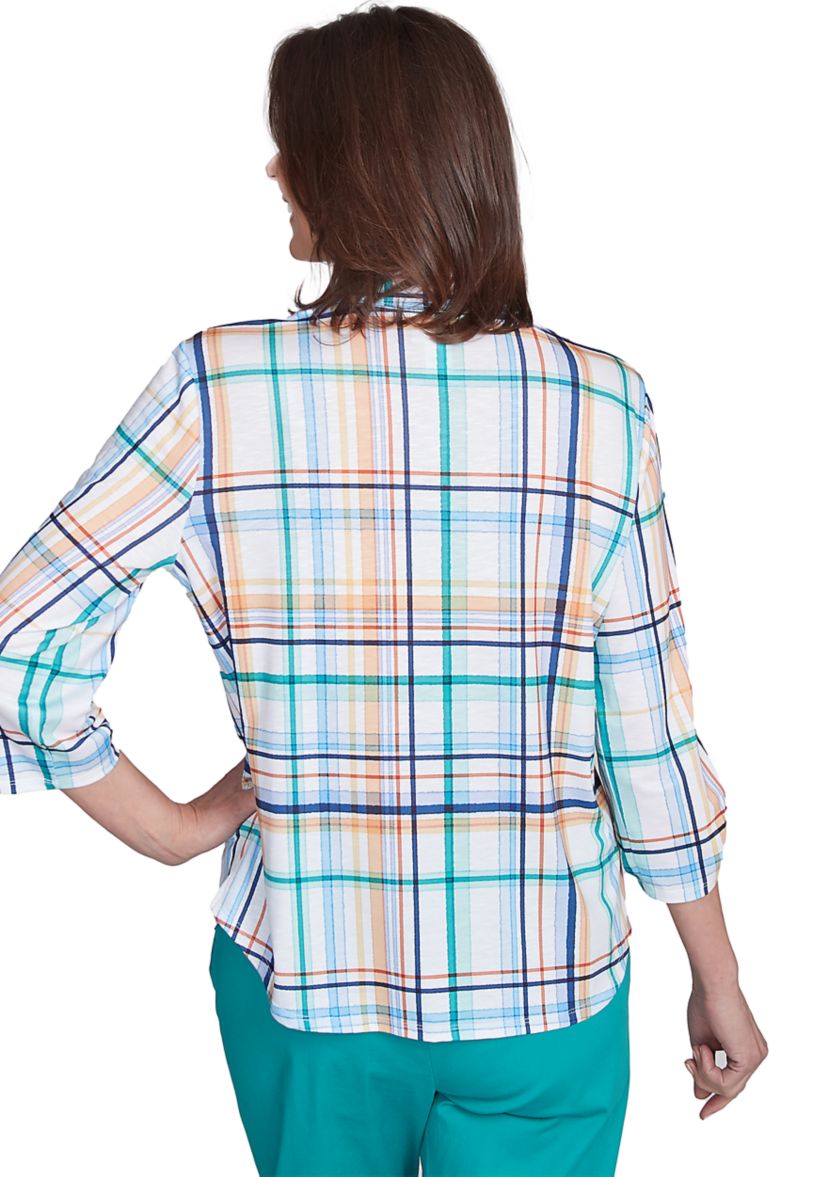 Womens Nantucket Plaid Knit Shirt