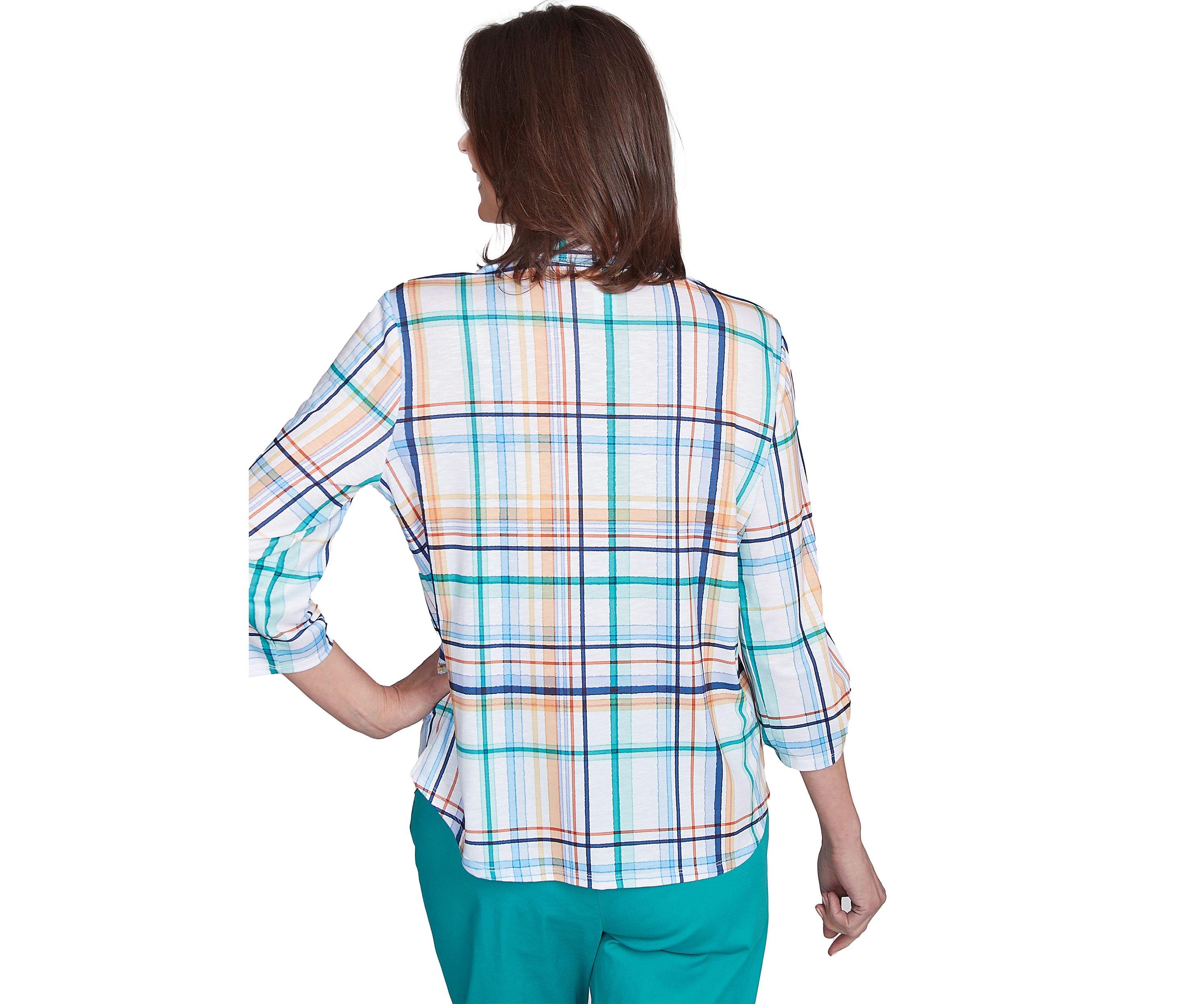 Petite Nantucket Plaid Knit Shirt