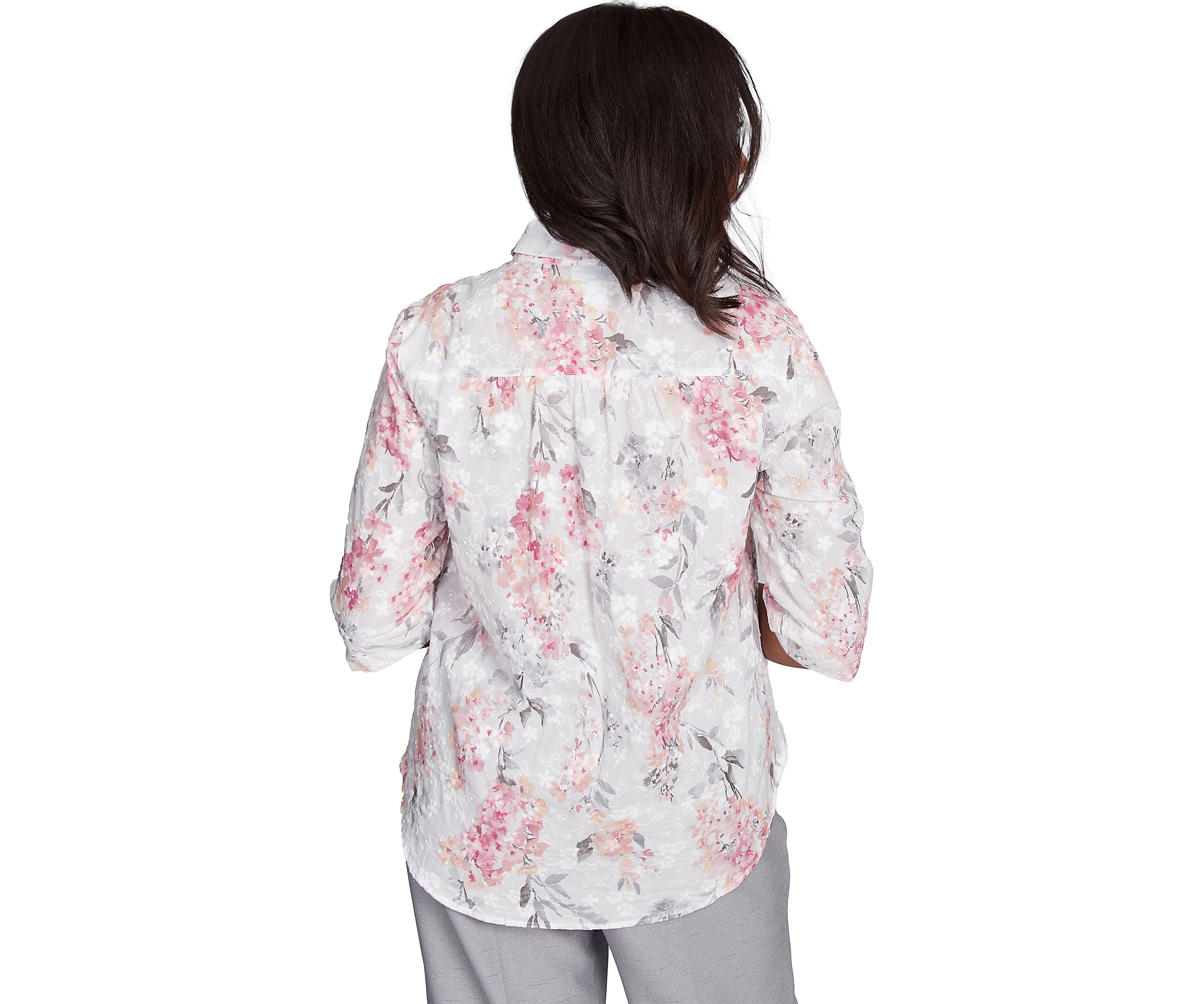 Womens Estate Of Mind Hydrangeas Eyelet Top