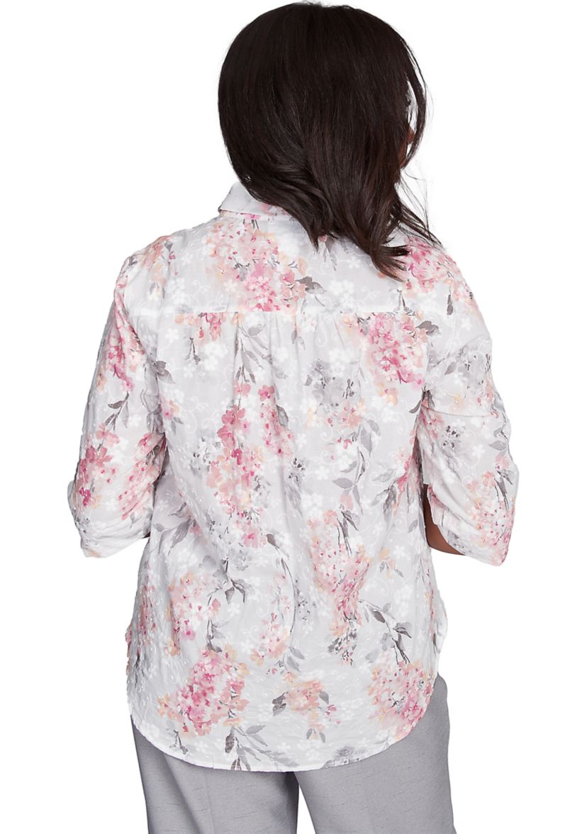 Womens Estate Of Mind Hydrangeas Eyelet Top