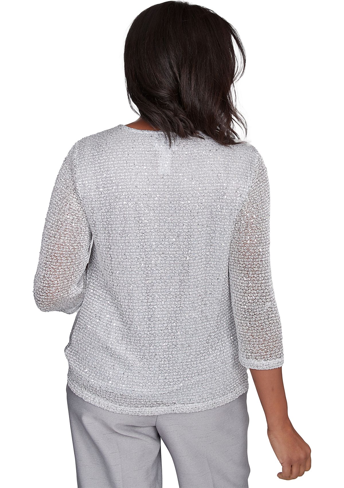 Womens Estate Of Mind Sequin Texture Top